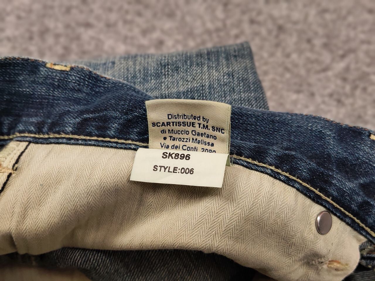 Japanese Brand Scarti-Lab Mediterranean Manufacturer Faded Selvedge Jeans Size US 33 - 20 Thumbnail