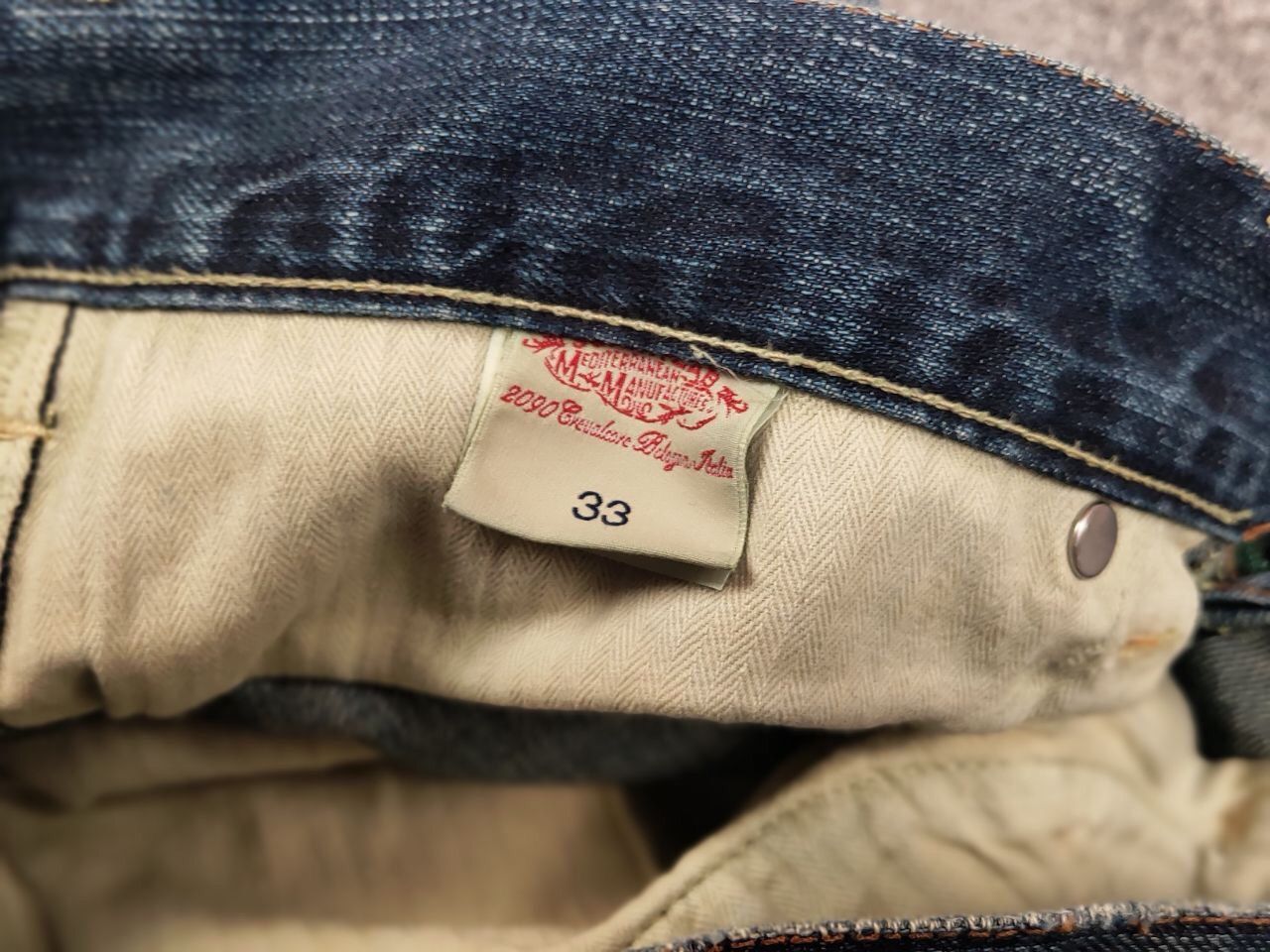 Japanese Brand Scarti-Lab Mediterranean Manufacturer Faded Selvedge Jeans Size US 33 - 19 Thumbnail