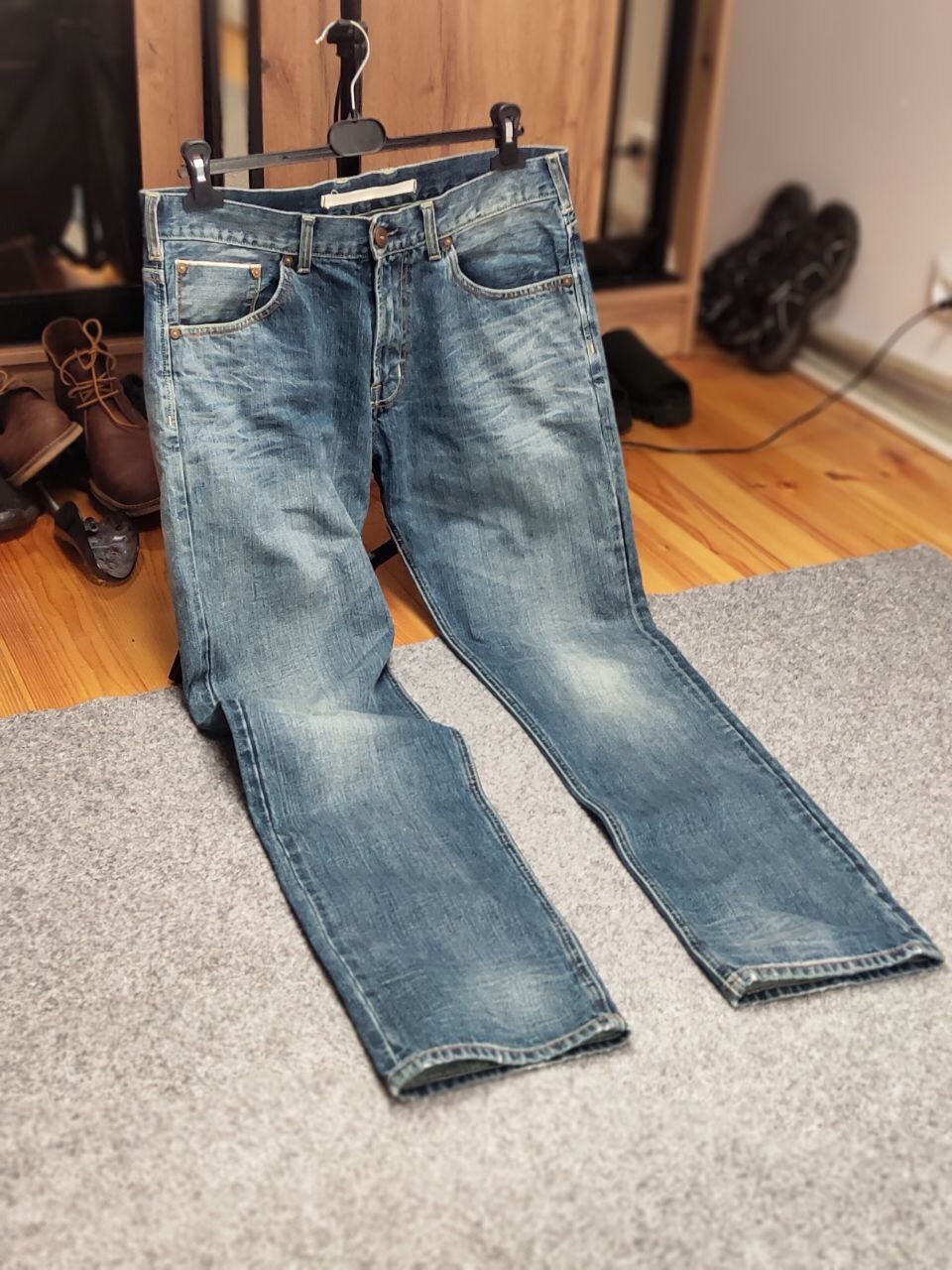 Japanese Brand Scarti-Lab Mediterranean Manufacturer Faded Selvedge Jeans Size US 33 - 23 Thumbnail
