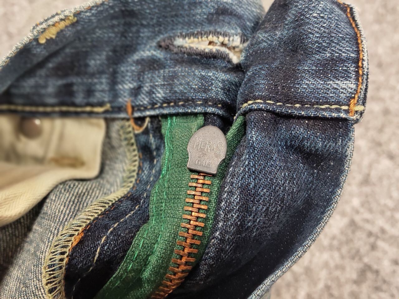 Japanese Brand Scarti-Lab Mediterranean Manufacturer Faded Selvedge Jeans Size US 33 - 22 Thumbnail