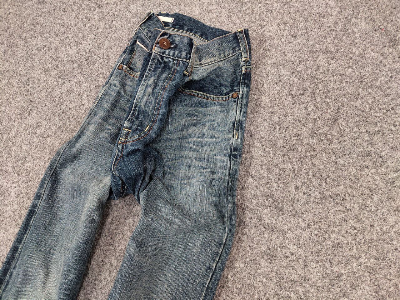 Japanese Brand Scarti-Lab Mediterranean Manufacturer Faded Selvedge Jeans Size US 33 - 4 Thumbnail