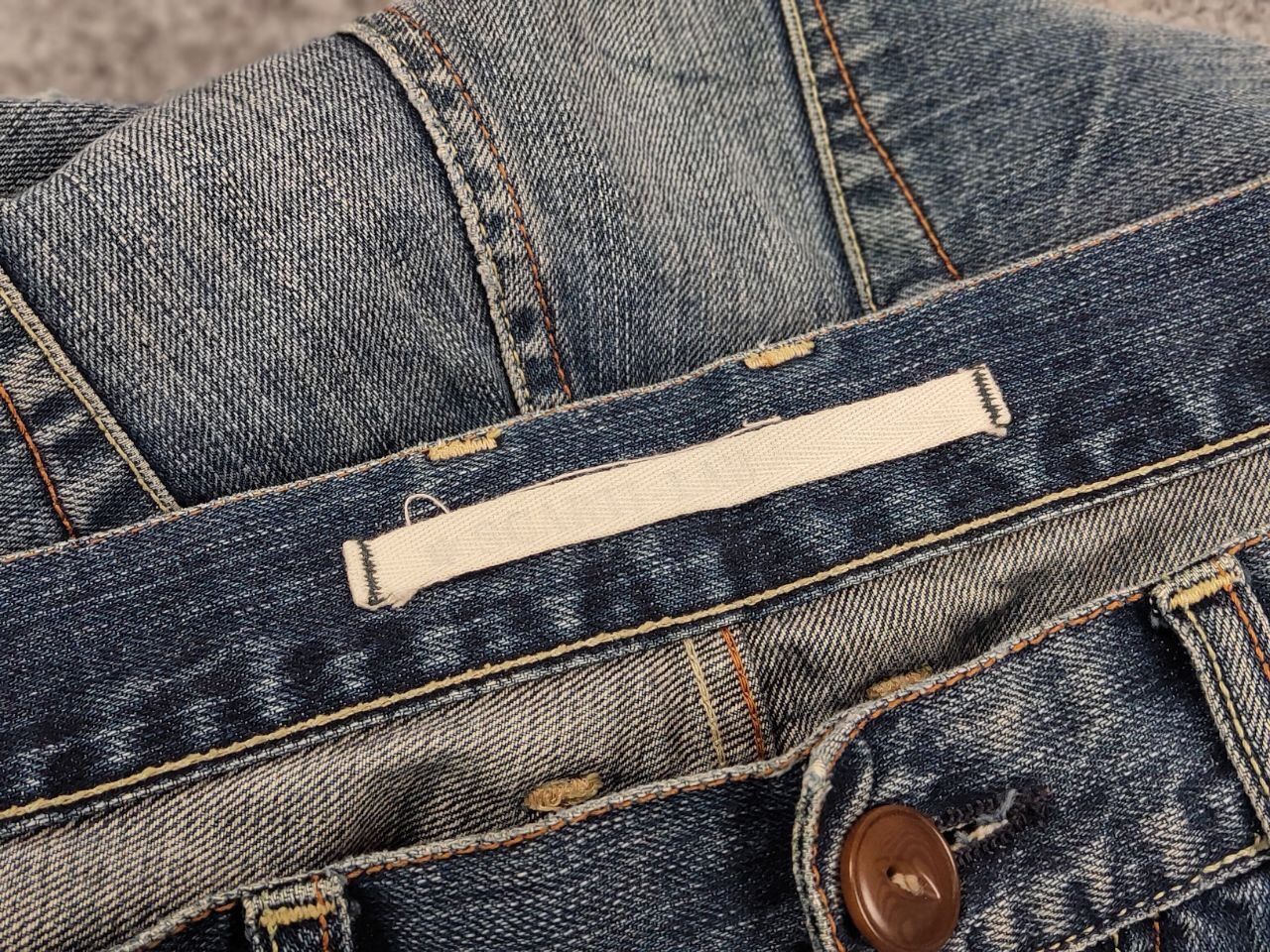 Japanese Brand Scarti-Lab Mediterranean Manufacturer Faded Selvedge Jeans Size US 33 - 18 Thumbnail