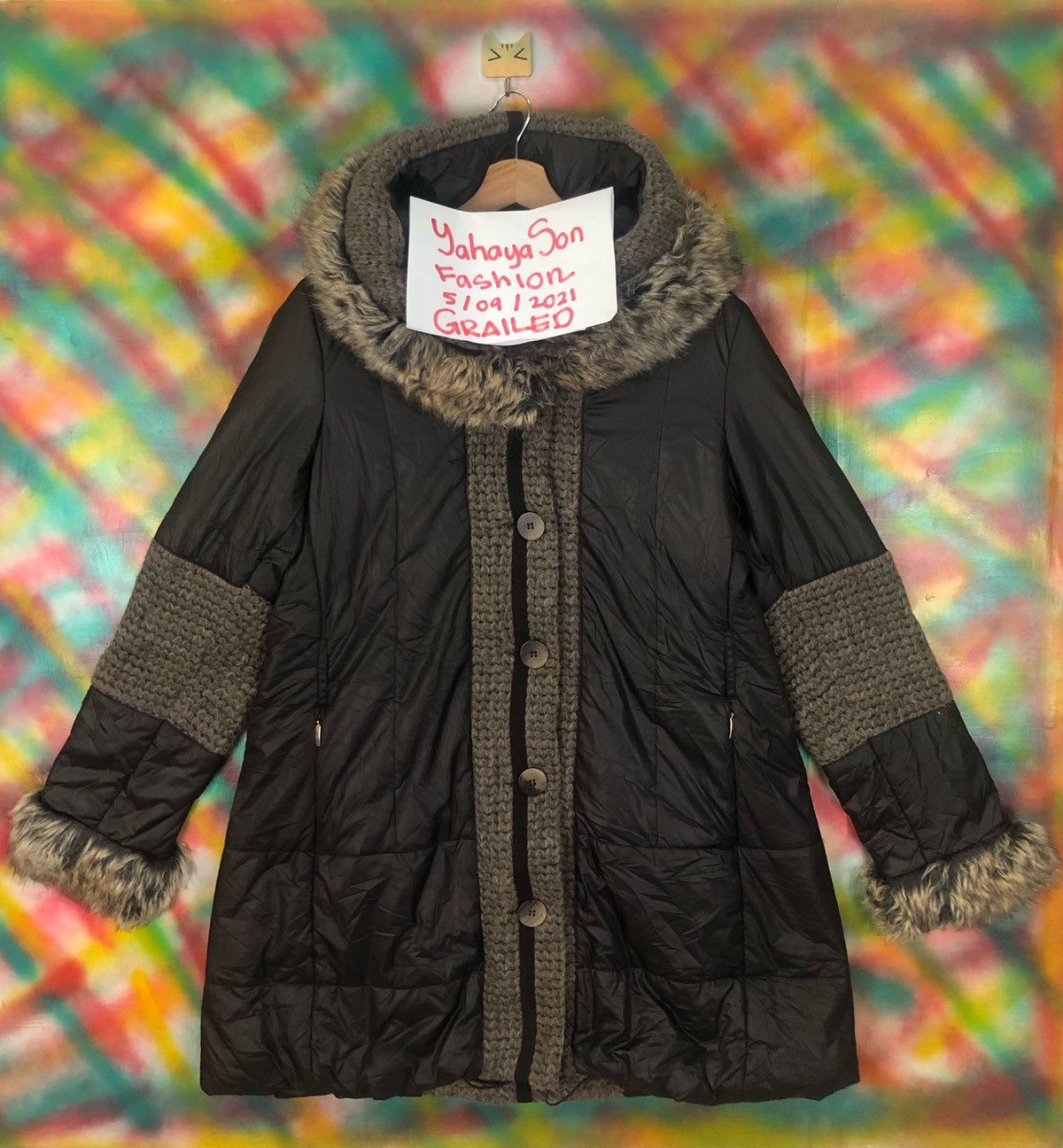 Winter Wear Jacket Fur Hoodie button up made in italy