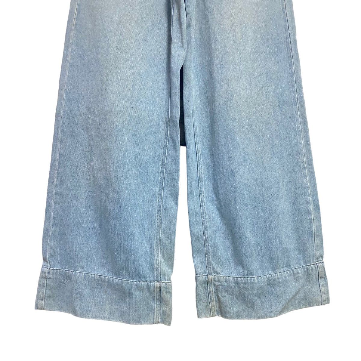 Chloe Chloe Denim Wide Leg Pants Washed Blue Size 26" / US 2 / IT 38 - 6 Thumbnail