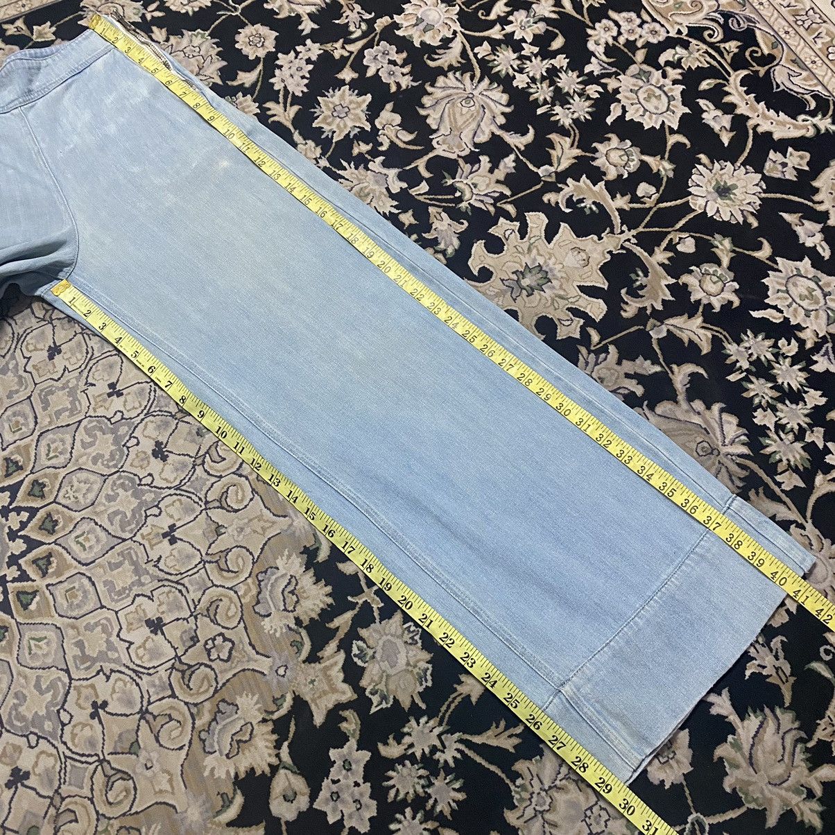 Chloe Chloe Denim Wide Leg Pants Washed Blue Size 26" / US 2 / IT 38 - 16 Thumbnail
