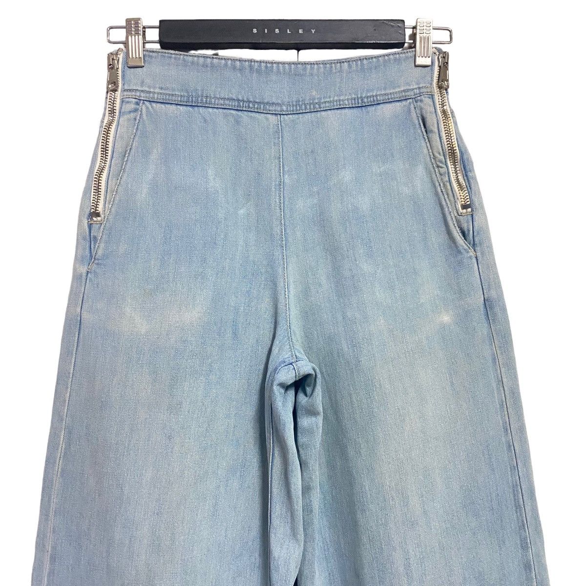 Chloe Chloe Denim Wide Leg Pants Washed Blue Size 26" / US 2 / IT 38 - 3 Thumbnail
