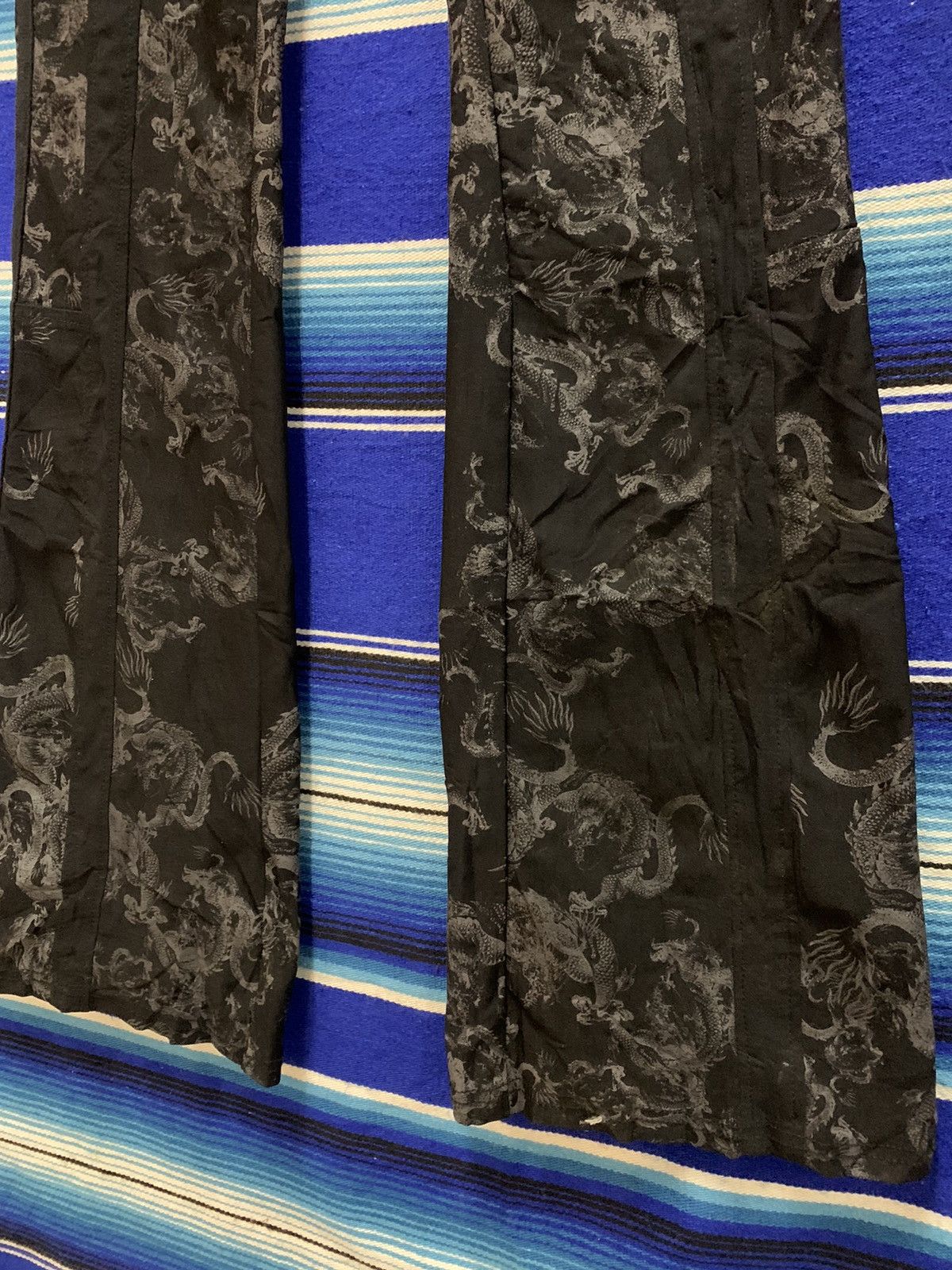 Japanese Brand Graill🔥Punk Rave Gothic Flare Pants Fullprint Dragon Size 29" - 6 Thumbnail