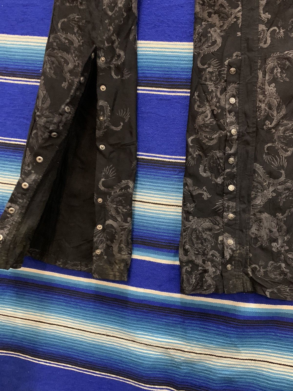 Japanese Brand Graill🔥Punk Rave Gothic Flare Pants Fullprint Dragon Size 29" - 12 Thumbnail