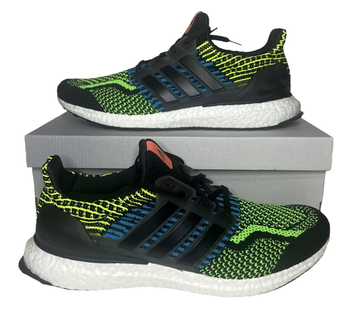 Adidas Mens Ultraboost DNA Black/Green Running Shoes