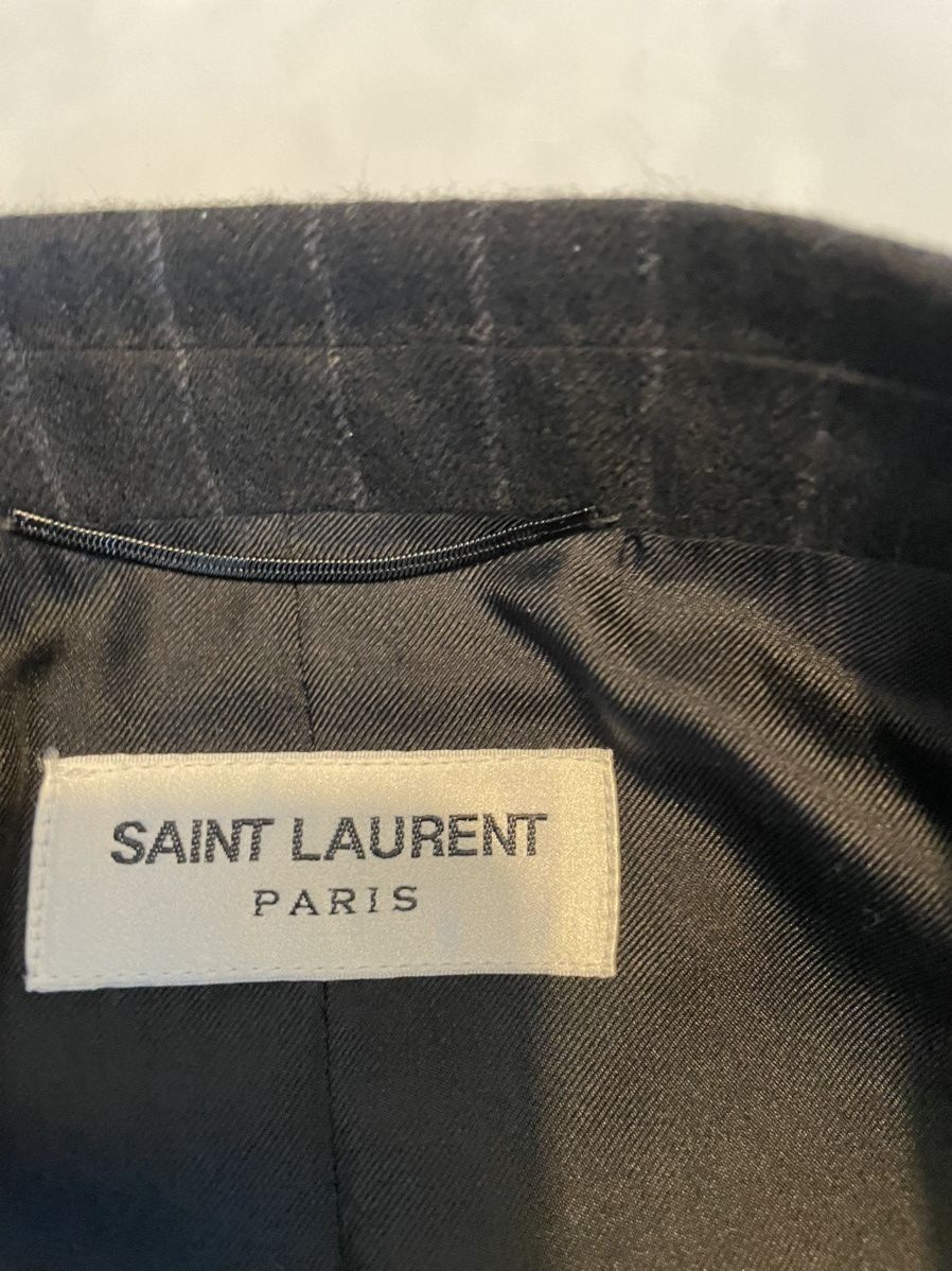 Hedi Slimane × Saint Laurent Paris ✨ Grey Wool pin strip blazer from Hedi's last season ✨ Size 54R - 2 Thumbnail