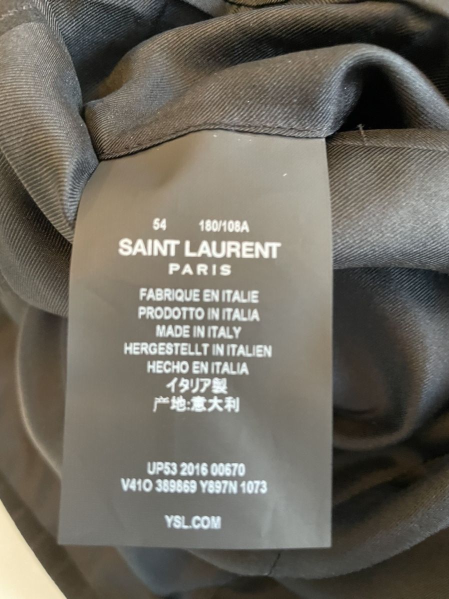 Hedi Slimane × Saint Laurent Paris ✨ Grey Wool pin strip blazer from Hedi's last season ✨ Size 54R - 3 Thumbnail