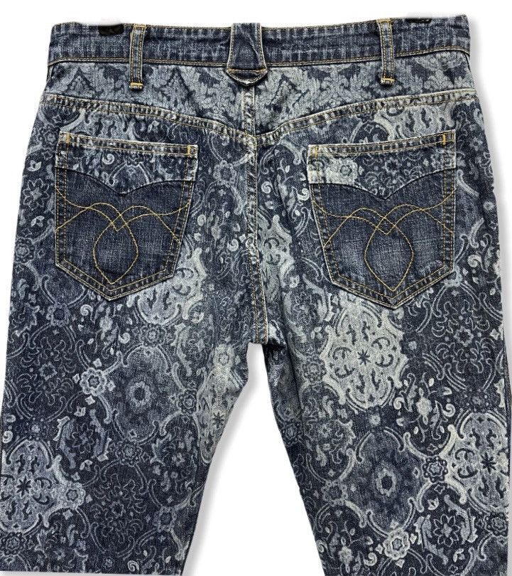 CABANE de ZUCCa ZUCCA Half Angel Wing Embroidery Tattoo Wear Paisley Denim Size 28" / US 6 / IT 42 - 8 Thumbnail