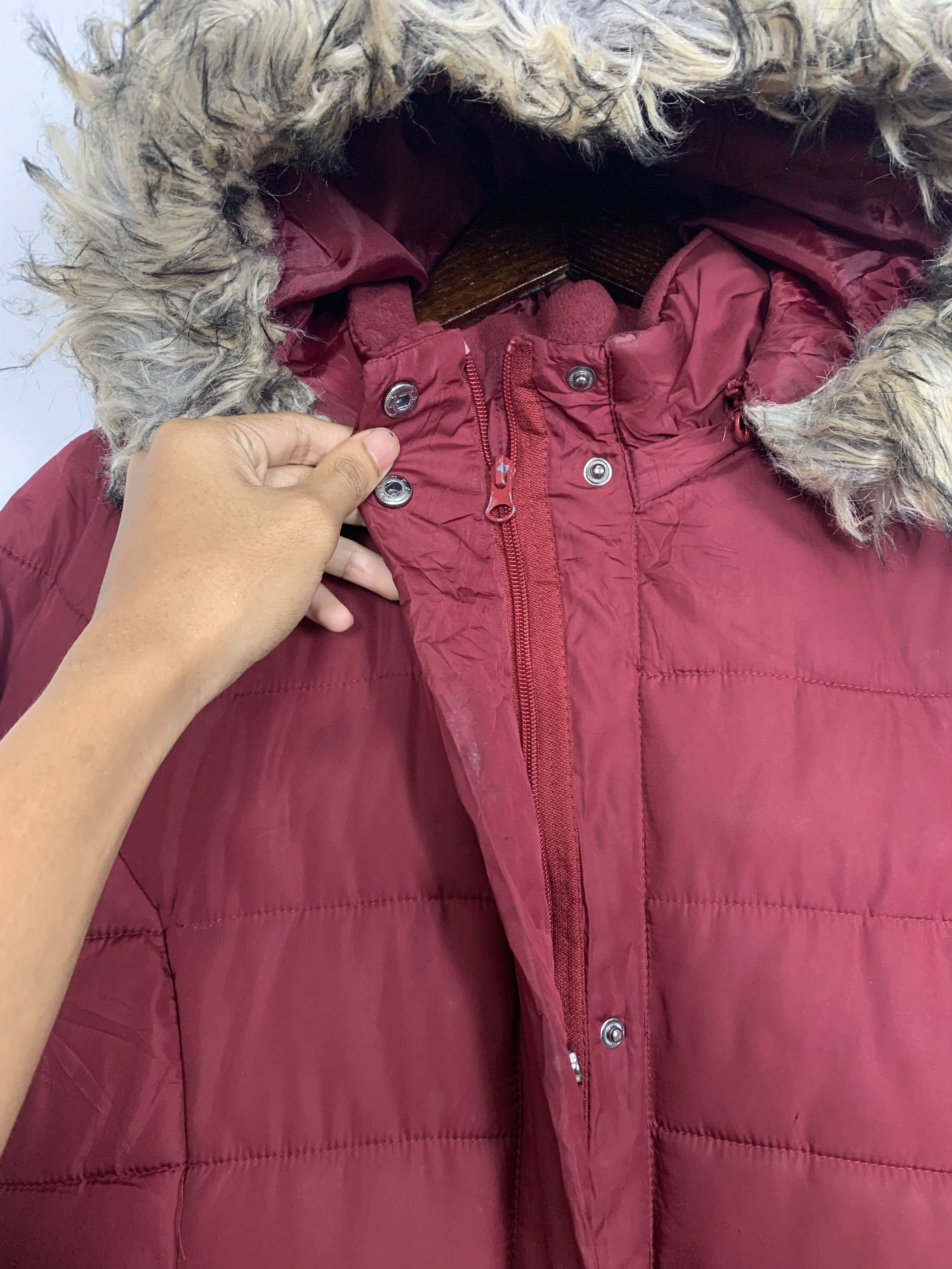 Japanese Brand Vintage JAPANESE BRAND Puffer Fur Hoodie Zip Up Jacket J0904 Size US S / EU 44-46 / 1 - 4 Thumbnail