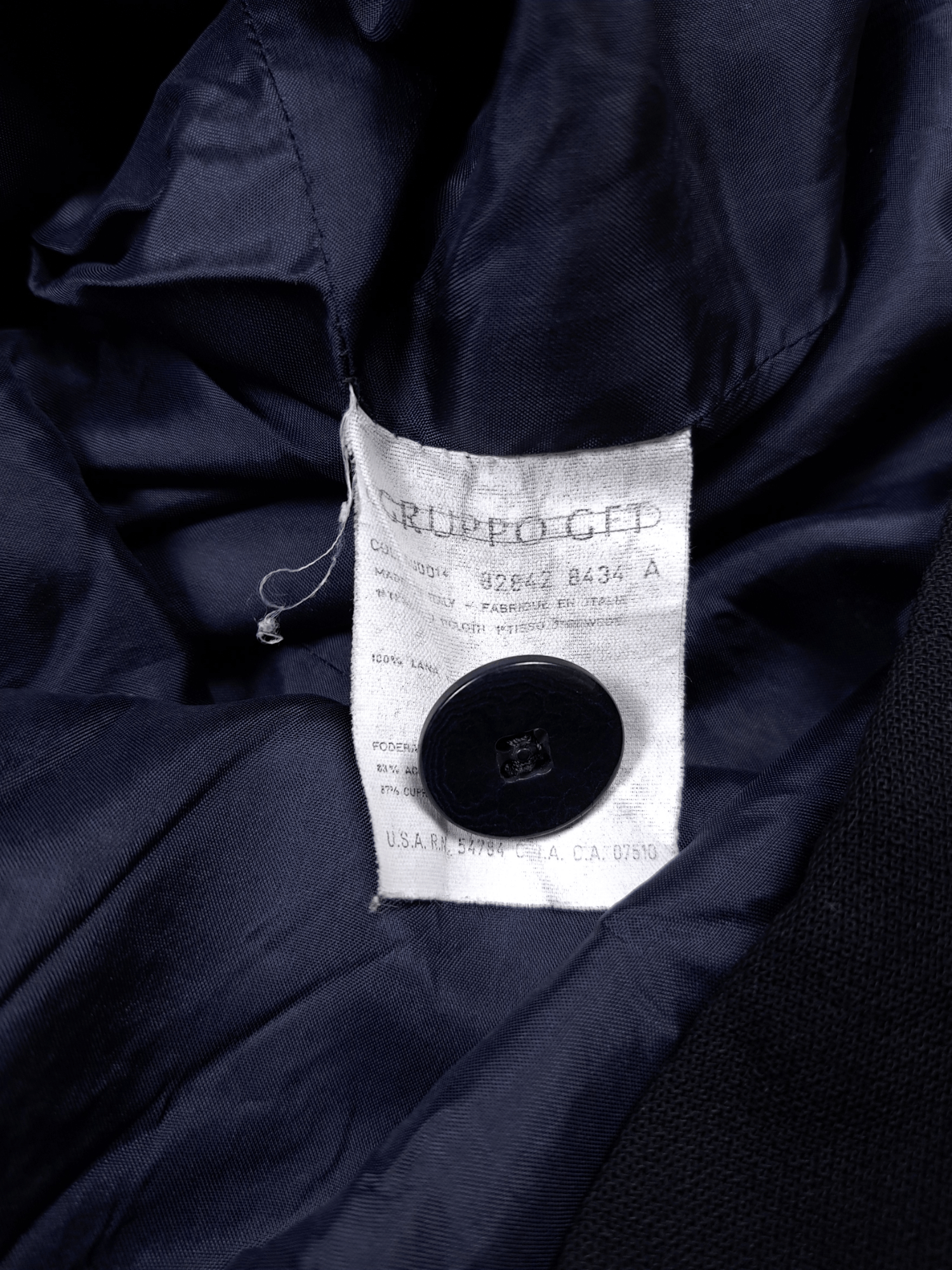 Other Vintage 100% Wool Long Black Blazer Jacket Suit Mani Size 44L - 5 Thumbnail