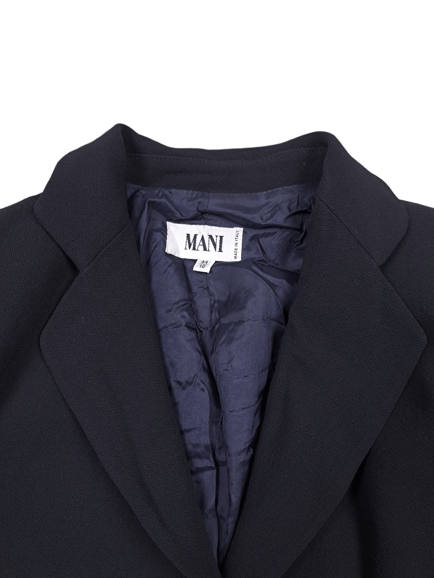 Other Vintage 100% Wool Long Black Blazer Jacket Suit Mani Size 44L - 3 Thumbnail