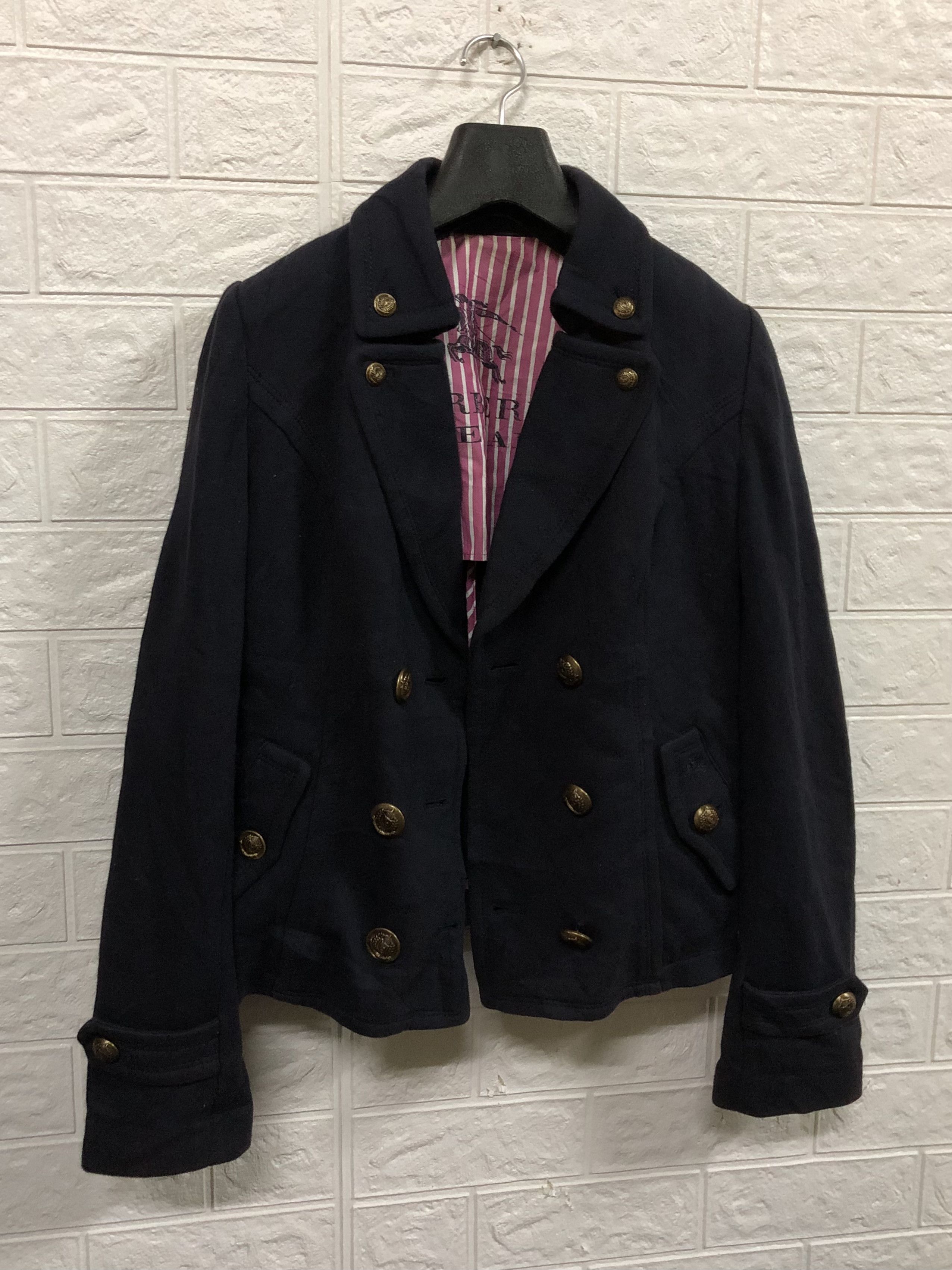 Burberry Last Call📣Burberry Blue Label Double Breasted Jersey Blazer Size M / US 6-8 / IT 42-44 - 3 Thumbnail