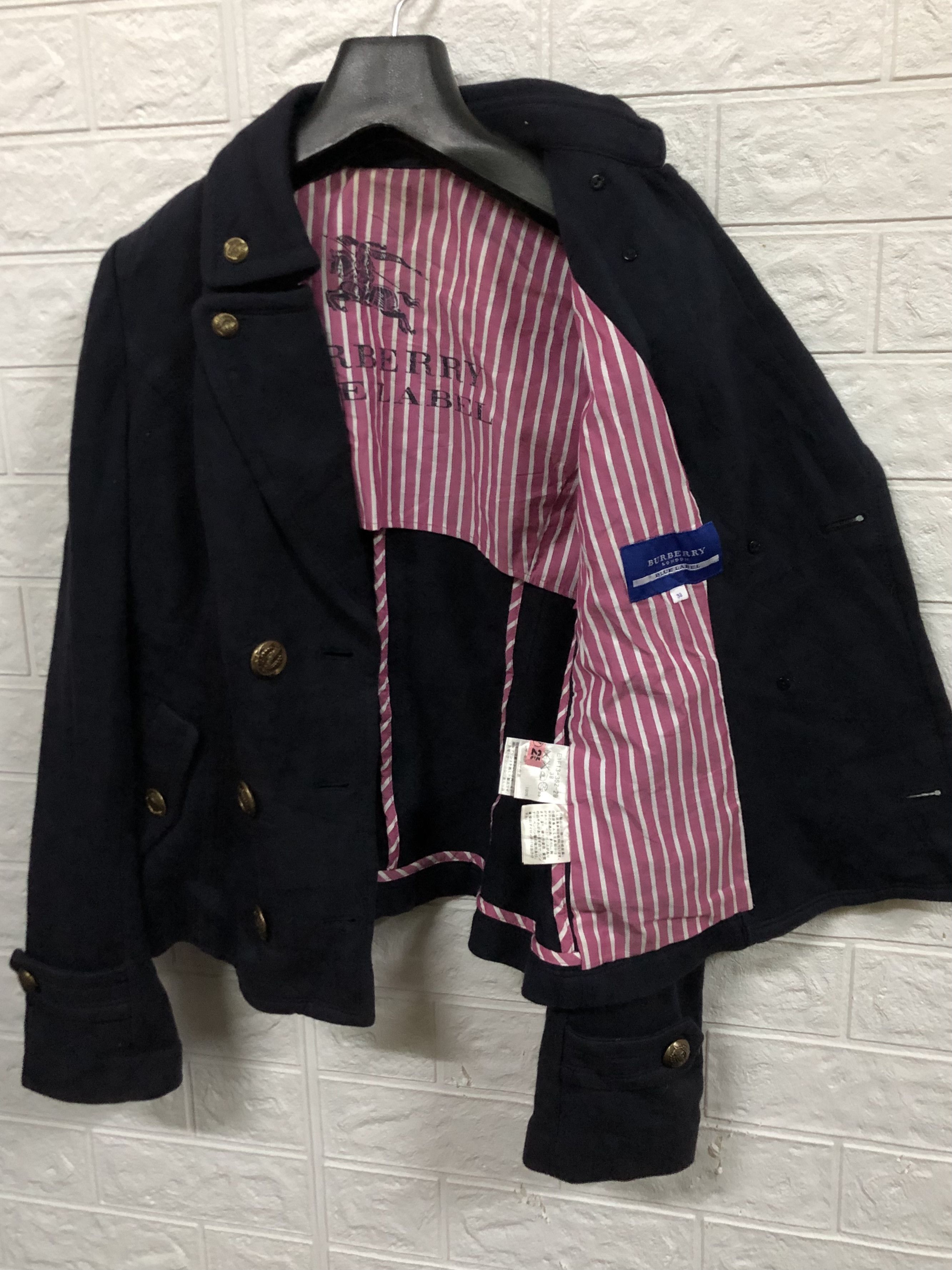 Burberry Last Call📣Burberry Blue Label Double Breasted Jersey Blazer Size M / US 6-8 / IT 42-44 - 10 Thumbnail