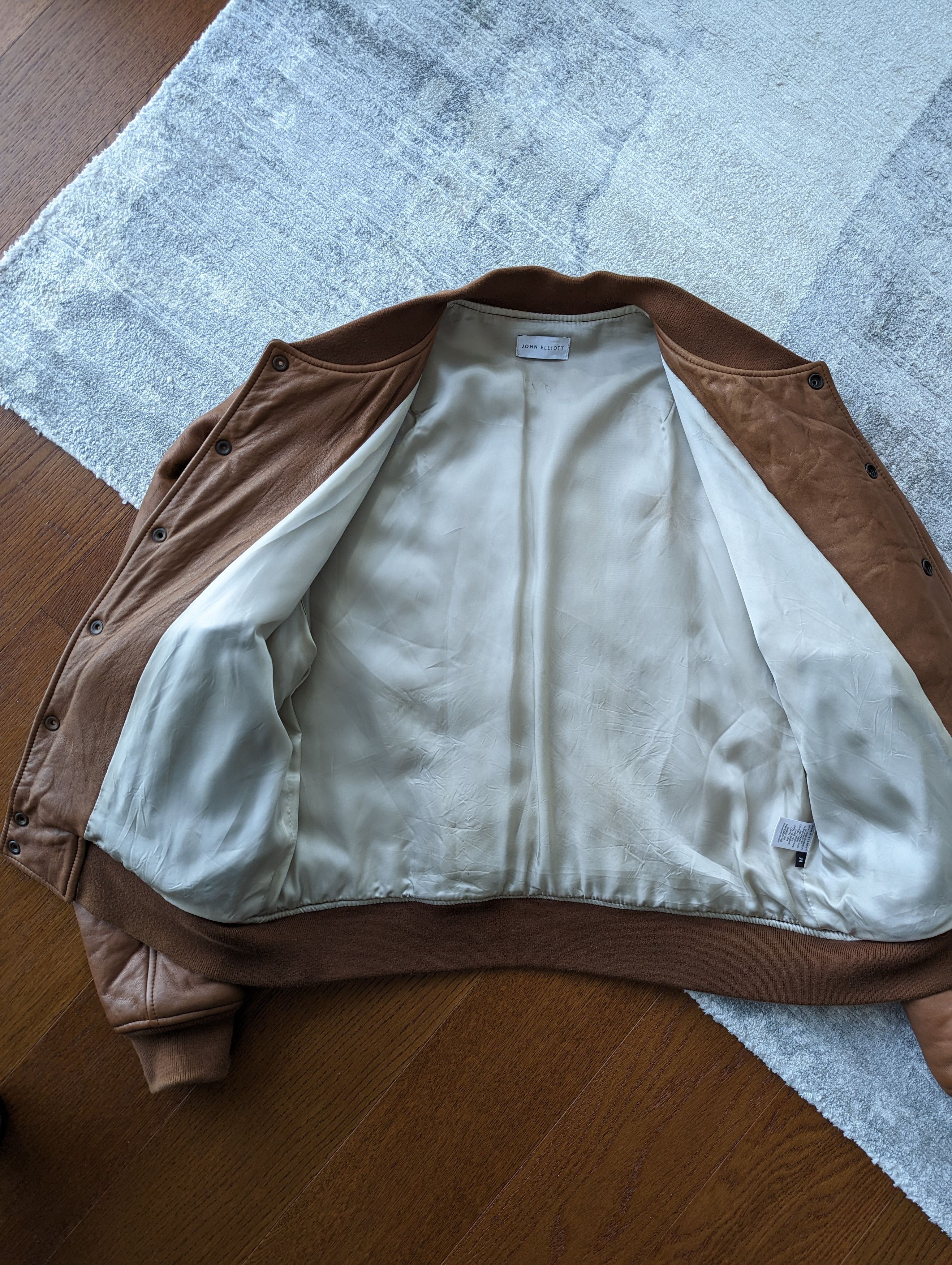 LAST DROP* JOHN ELLIOTT BROWN STADIUM LEATHER JACKET MEDIUM