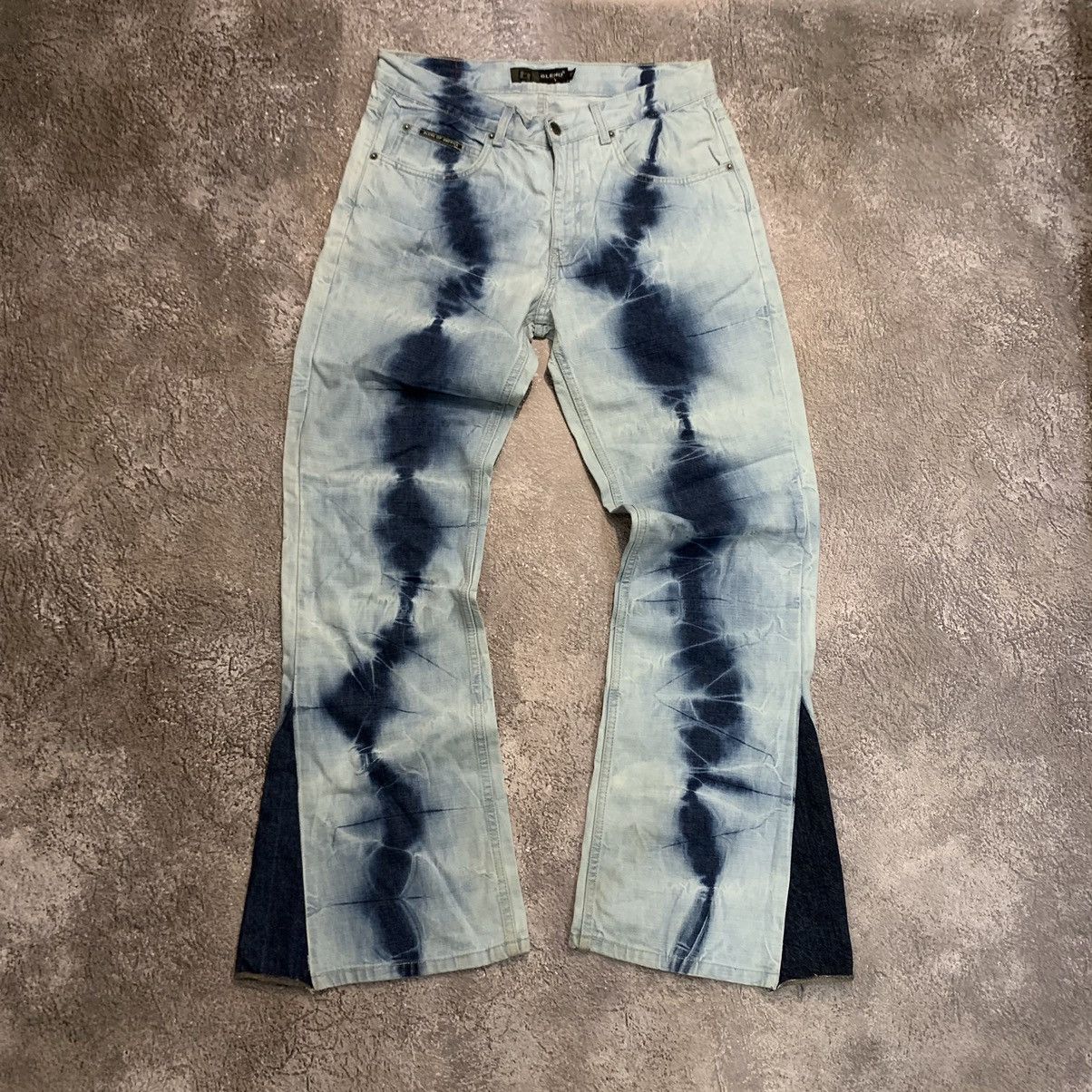Vintage Vintage 90s Tie Dye Flared Pants Baggy Grunge Skate Y2K 30 Size 30" / US 8 / IT 44 - 1 Thumbnail