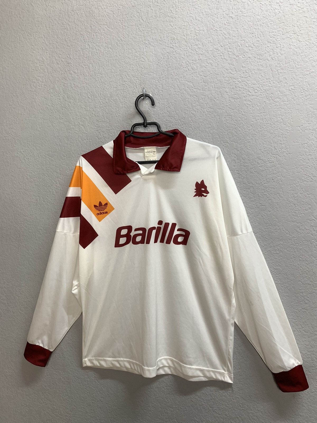 Adidas AS ROMA ADIDAS BARILLA 1992 1993 FOOTBALL SHIRT