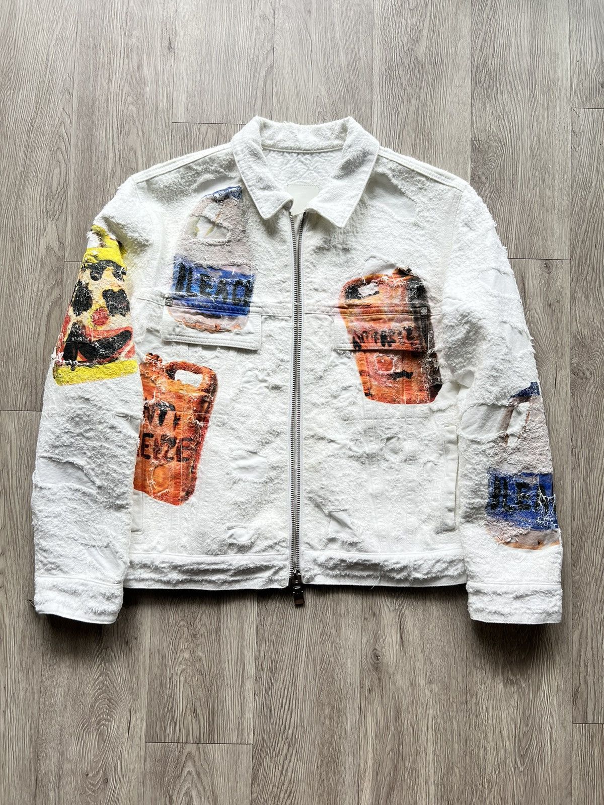Givenchy Givenchy X Josh Smith white denim jacket Size US L / EU 52-54 / 3 - 1 Thumbnail