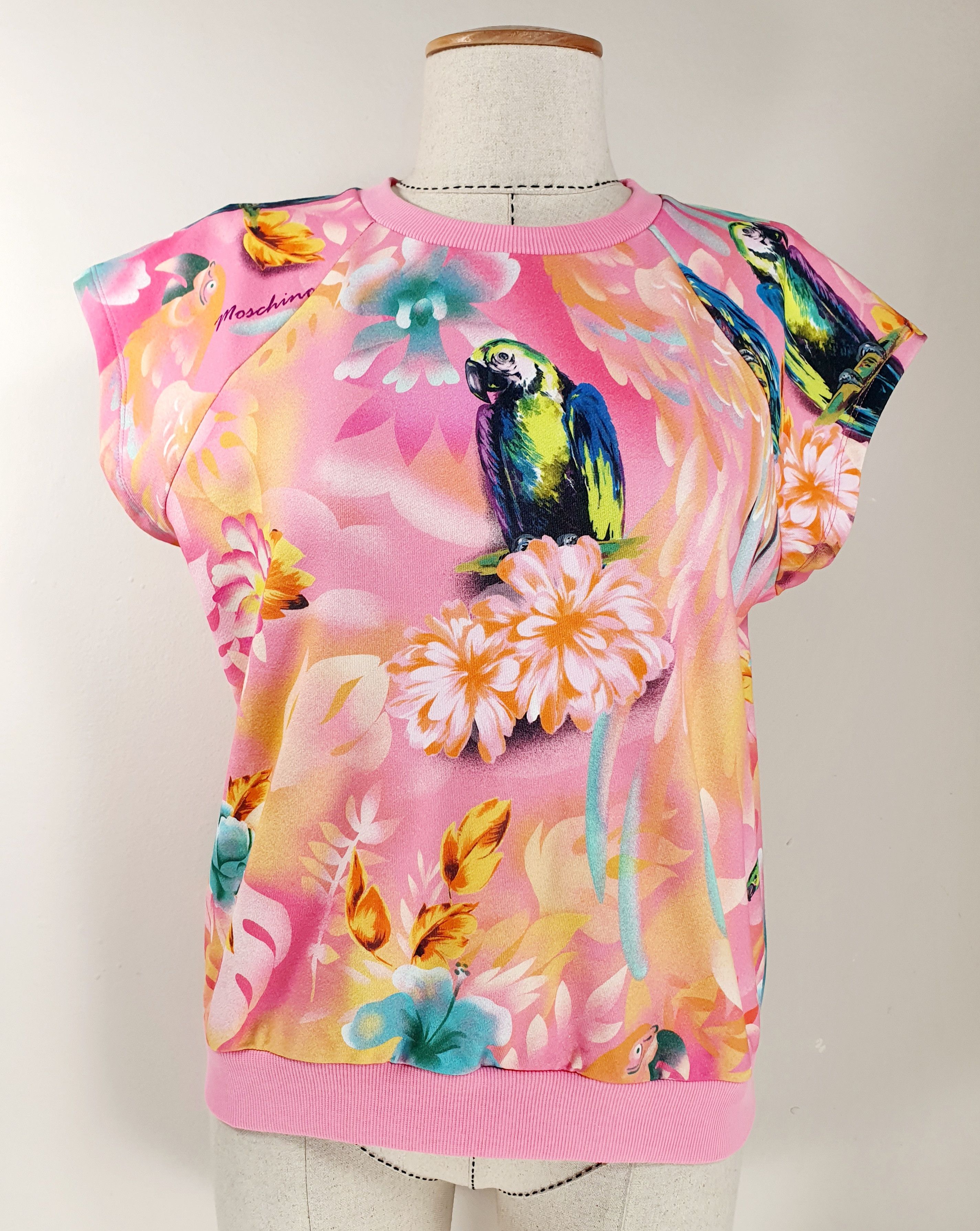 Tropical Parrot print Top