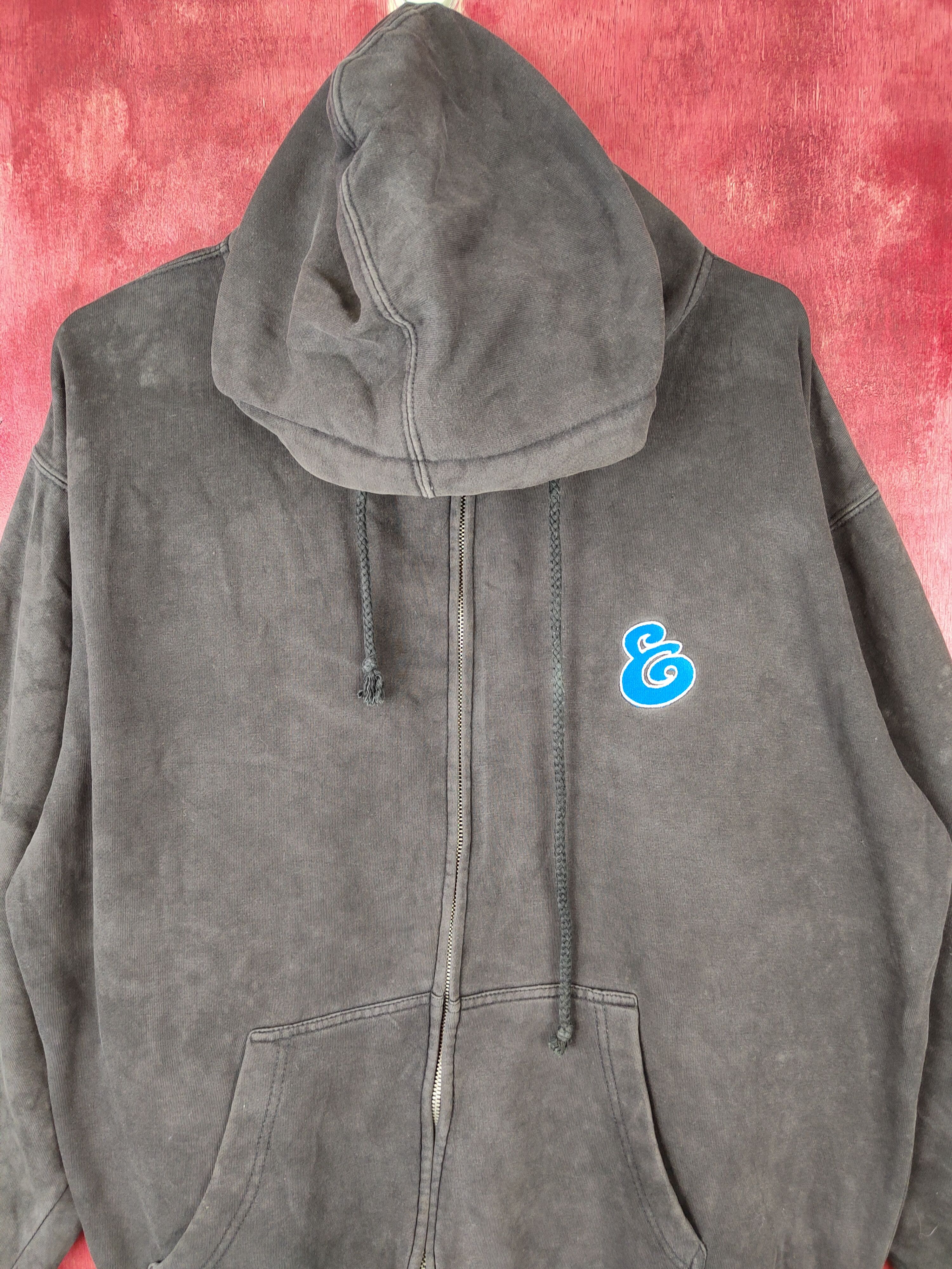 Japanese Brand The Kayo Corp faded Black Hoodie Sweater #4813 Size US M / EU 48-50 / 2 - 2 Thumbnail