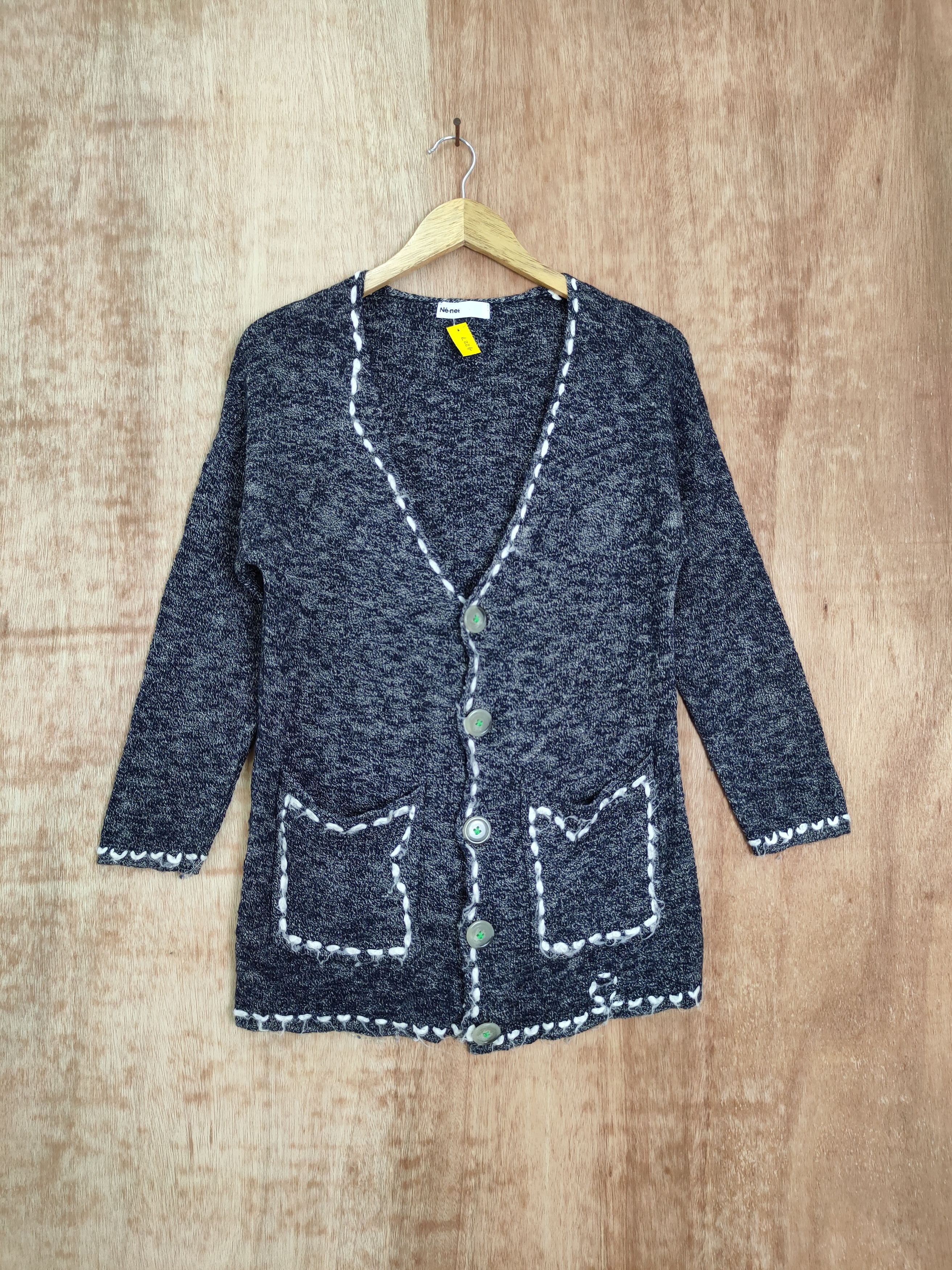 Issey Miyake Nenet issey miyake cardigan knitwear mohair cobain #4227 Size M / US 6-8 / IT 42-44 - 1 Thumbnail