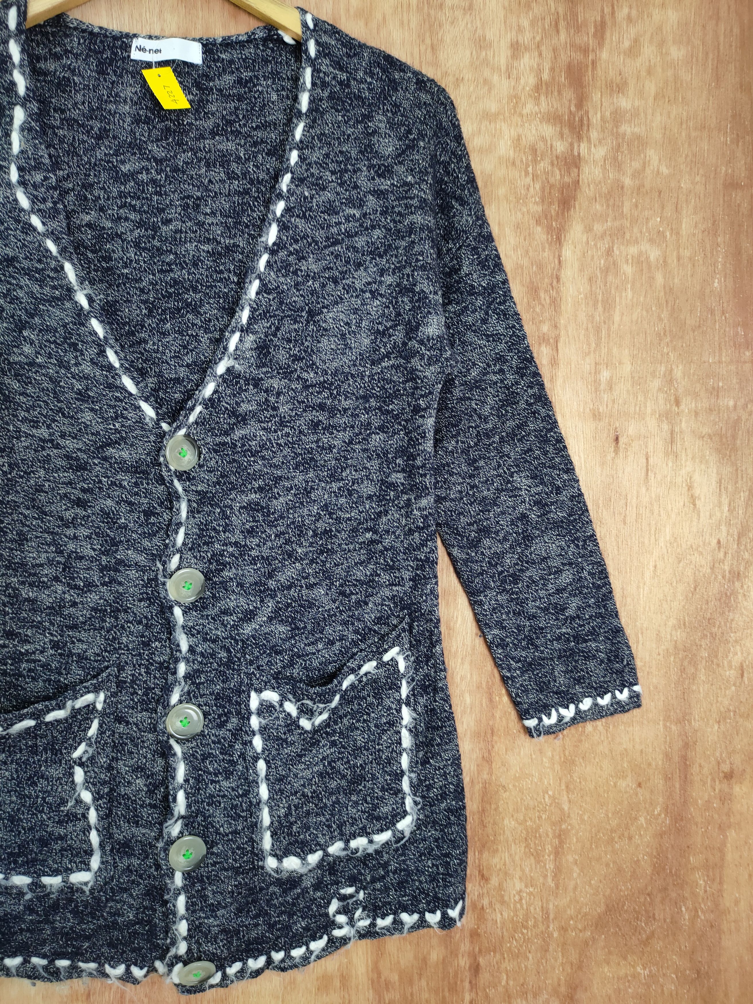 Issey Miyake Nenet issey miyake cardigan knitwear mohair cobain #4227 Size M / US 6-8 / IT 42-44 - 3 Thumbnail