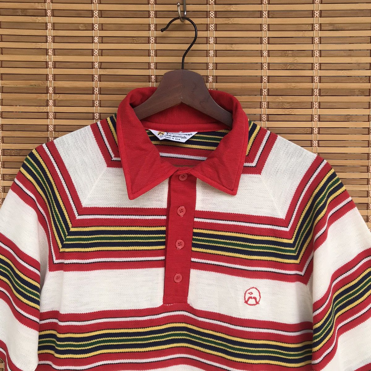 Vintage Rare Vintage John Newcombe tennis player 70s striped shirt Size US L / EU 52-54 / 3 - 3 Thumbnail