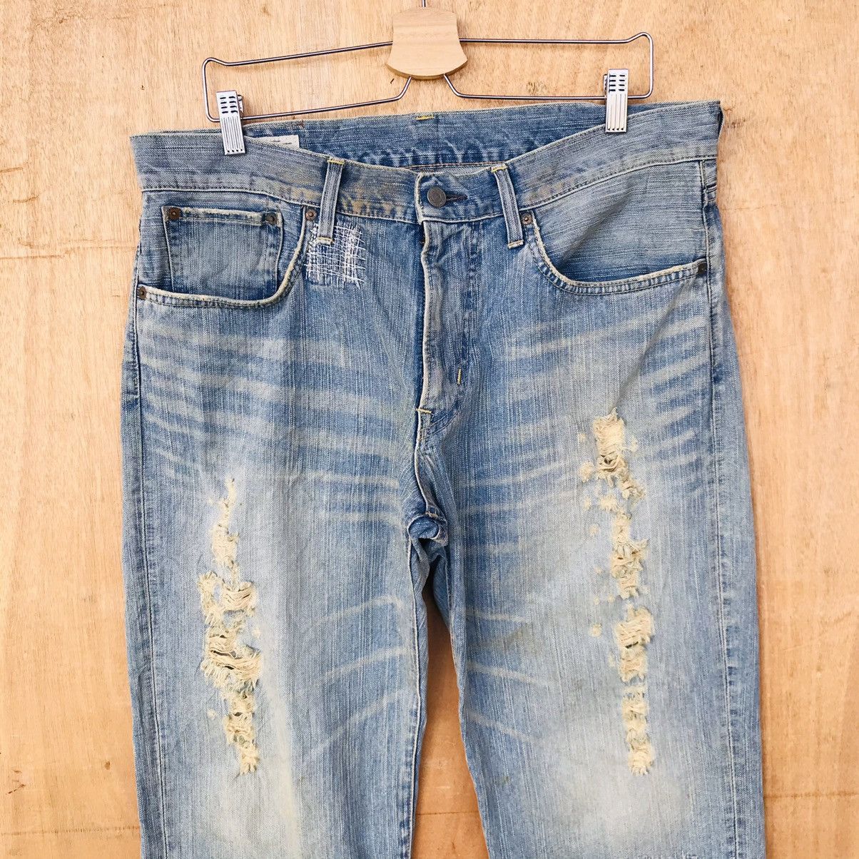 Edwin Edwin distressed ripped denim japan shortpant waist 34-35 Size US 34 / EU 50 - 4 Thumbnail