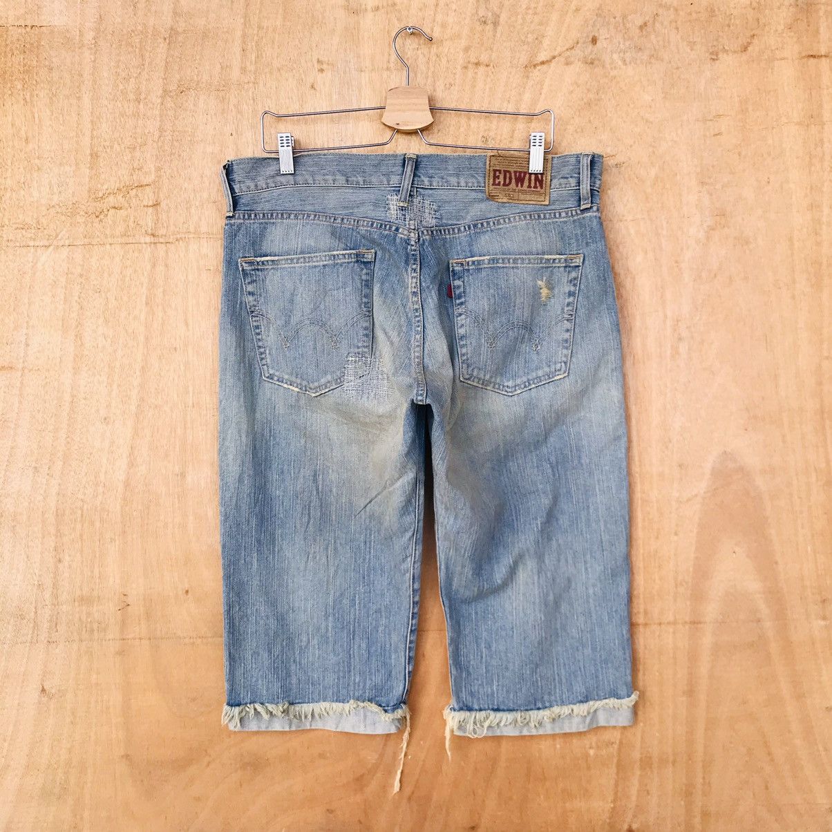 Edwin Edwin distressed ripped denim japan shortpant waist 34-35 Size US 34 / EU 50 - 5 Thumbnail
