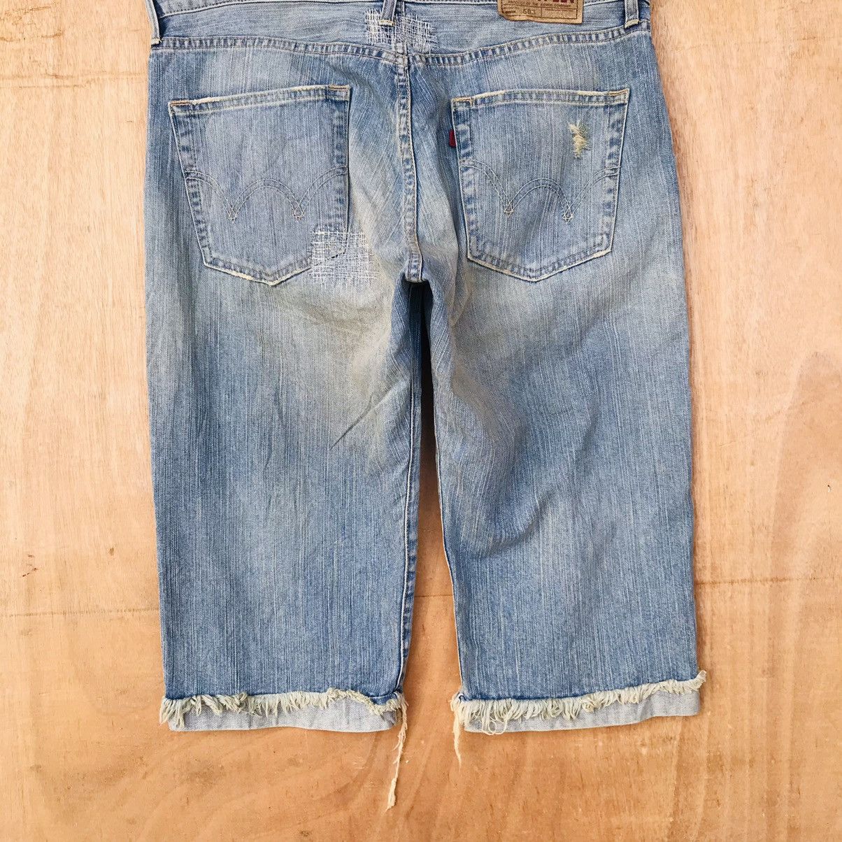 Edwin Edwin distressed ripped denim japan shortpant waist 34-35 Size US 34 / EU 50 - 6 Thumbnail