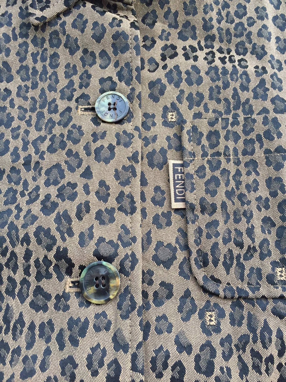 Fendi Vintage FENDI LEOPARD Print Straight Jacket Size XL / US 12-14 / IT 48-50 - 4 Thumbnail