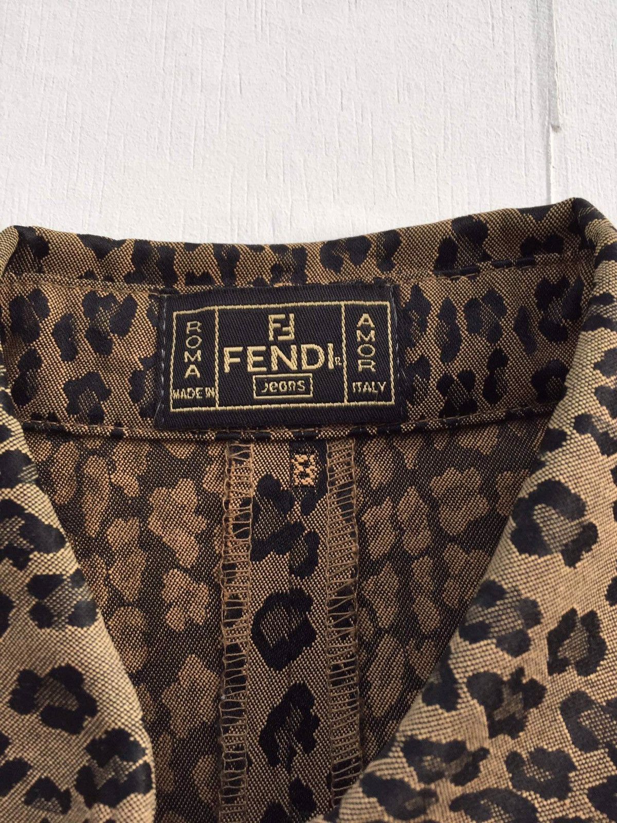 Fendi Vintage FENDI LEOPARD Print Straight Jacket Size XL / US 12-14 / IT 48-50 - 6 Thumbnail