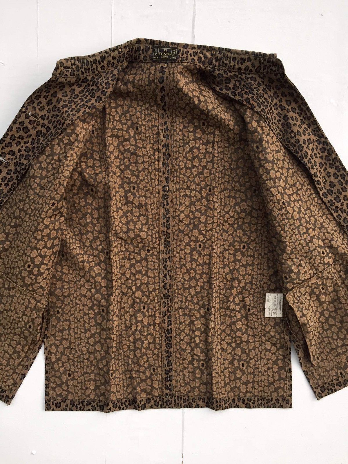 Fendi Vintage FENDI LEOPARD Print Straight Jacket Size XL / US 12-14 / IT 48-50 - 8 Thumbnail