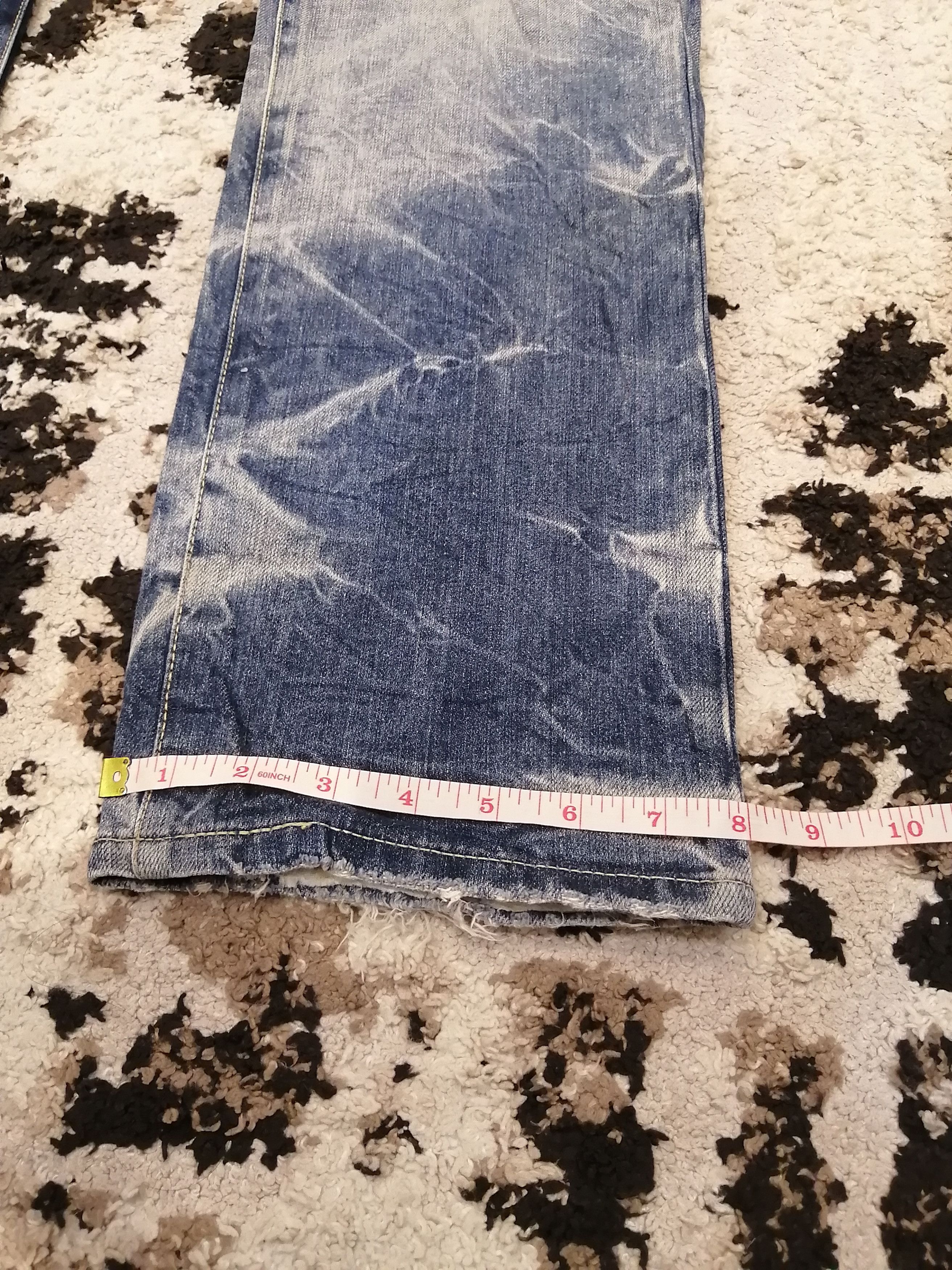 If Six Was Nine Japanese Lingua Franca Distressed Jeans Size US 29 - 20 Thumbnail