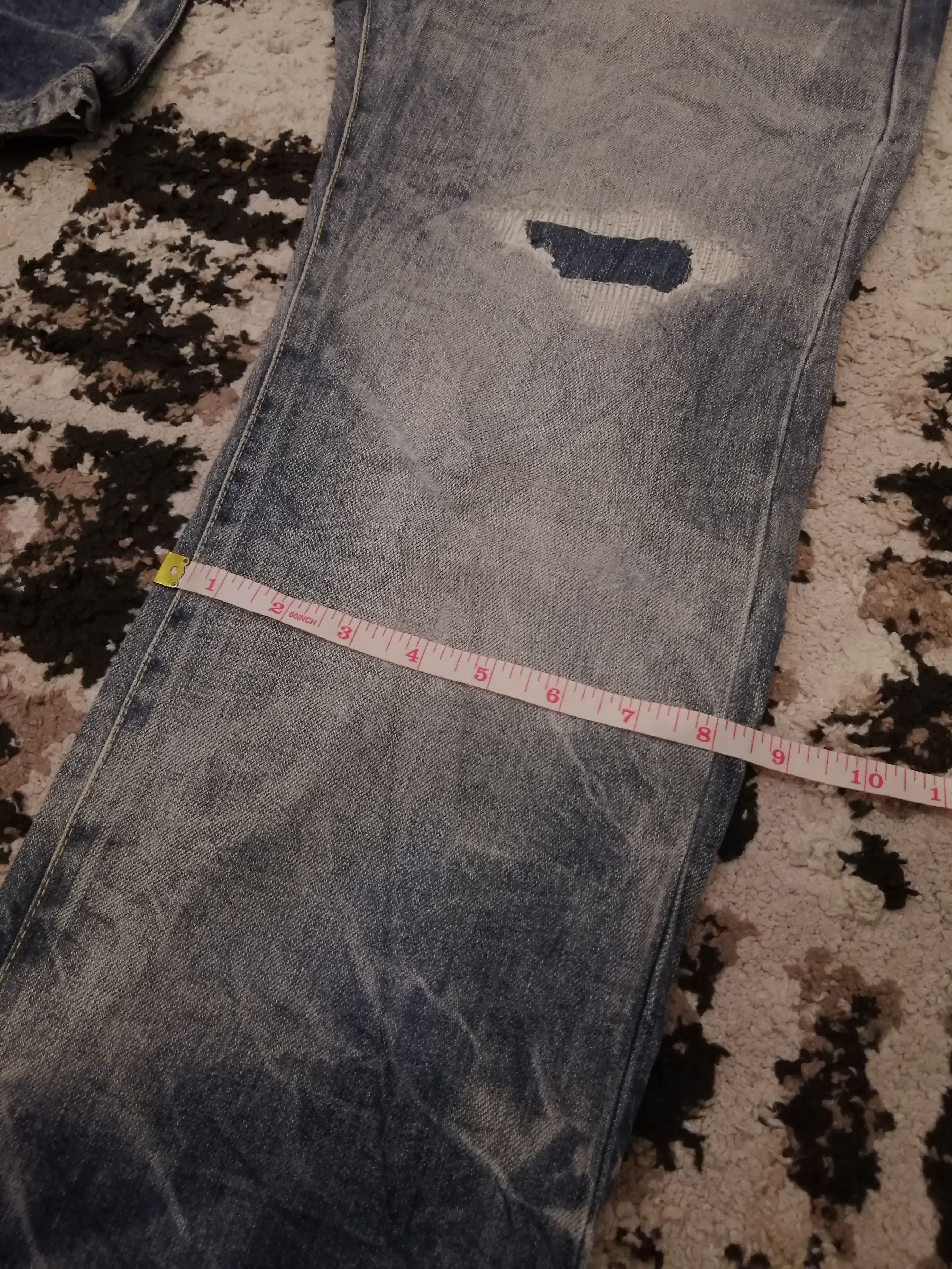 If Six Was Nine Japanese Lingua Franca Distressed Jeans Size US 29 - 17 Thumbnail