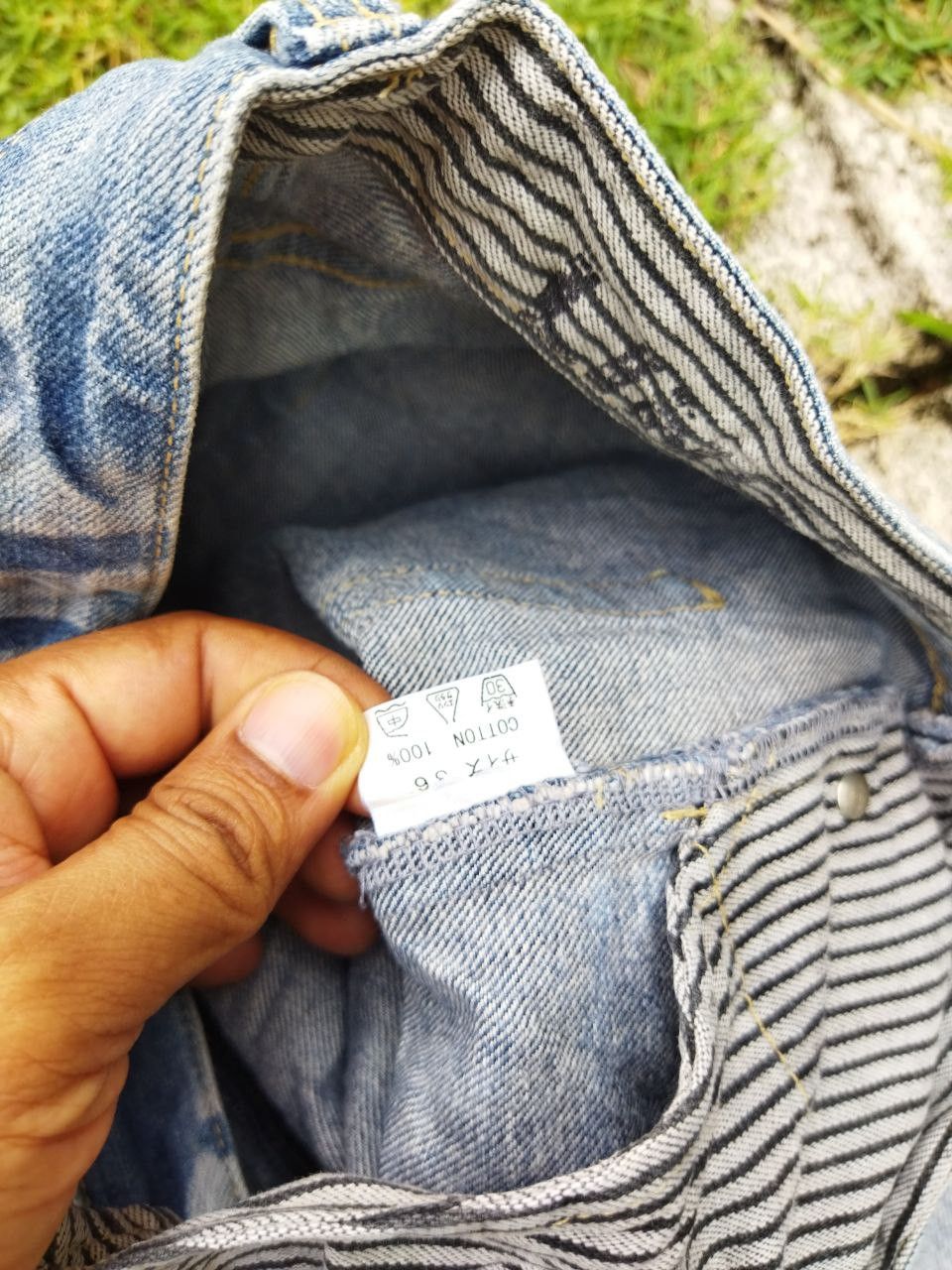 If Six Was Nine Japanese Lingua Franca Distressed Jeans Size US 29 - 8 Thumbnail