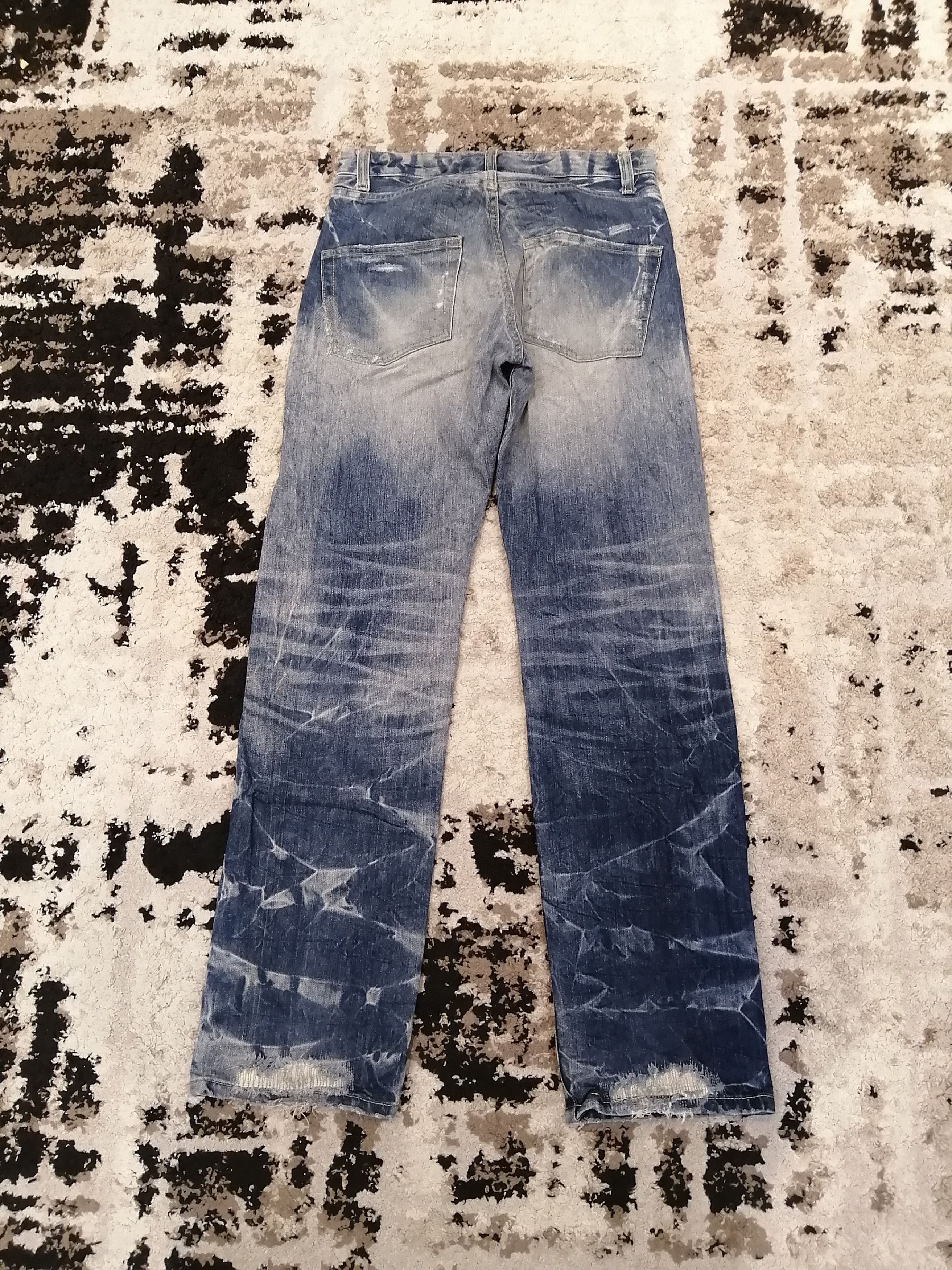 If Six Was Nine Japanese Lingua Franca Distressed Jeans Size US 29 - 15 Thumbnail