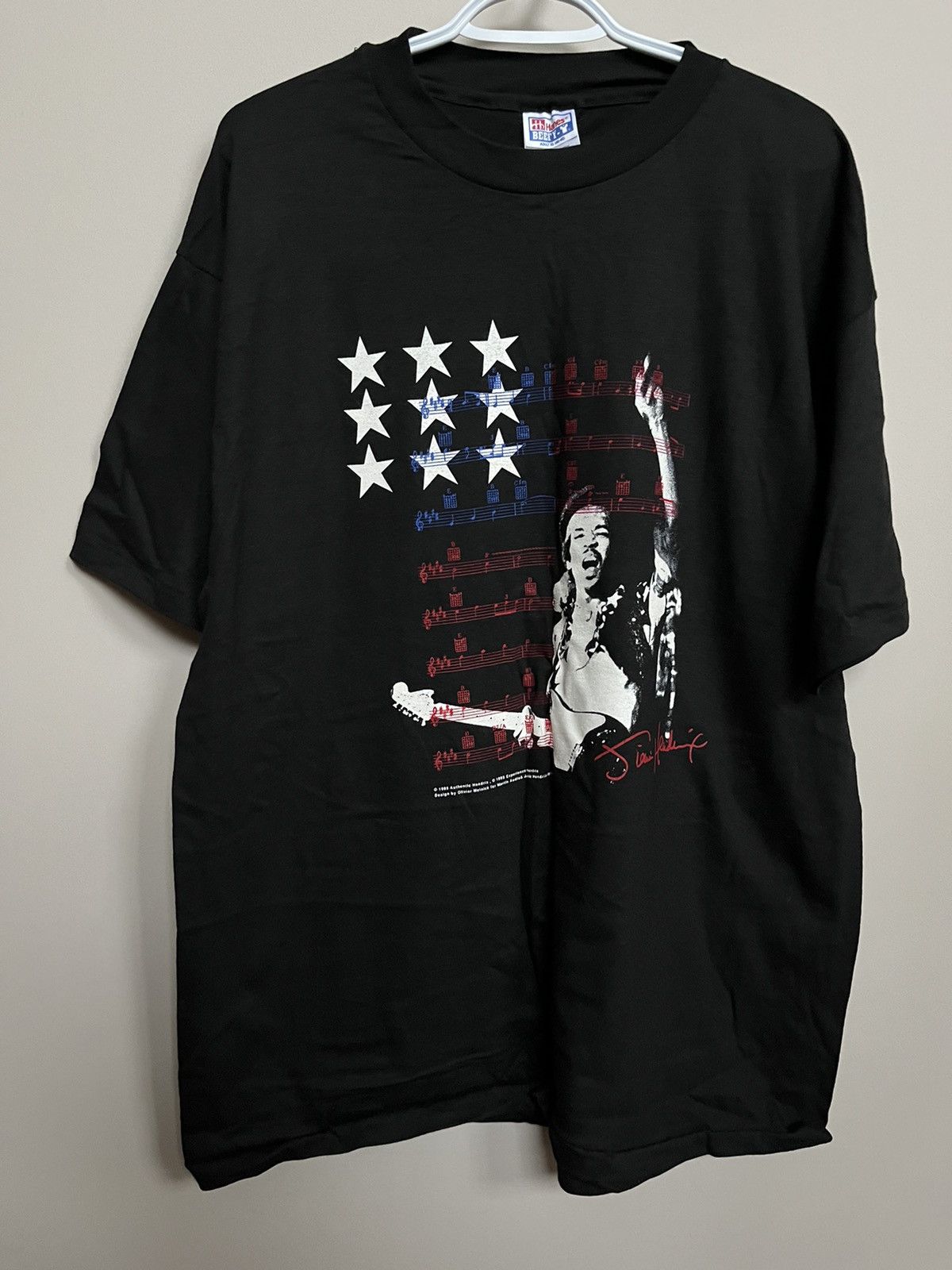 Jimi Hendrix × Vintage VINTAGE JIMI HENDRIX 1995 ELECTRIC GUITAR FESTIVAL FLAG Size US XL / EU 56 / 4 - 1 Thumbnail