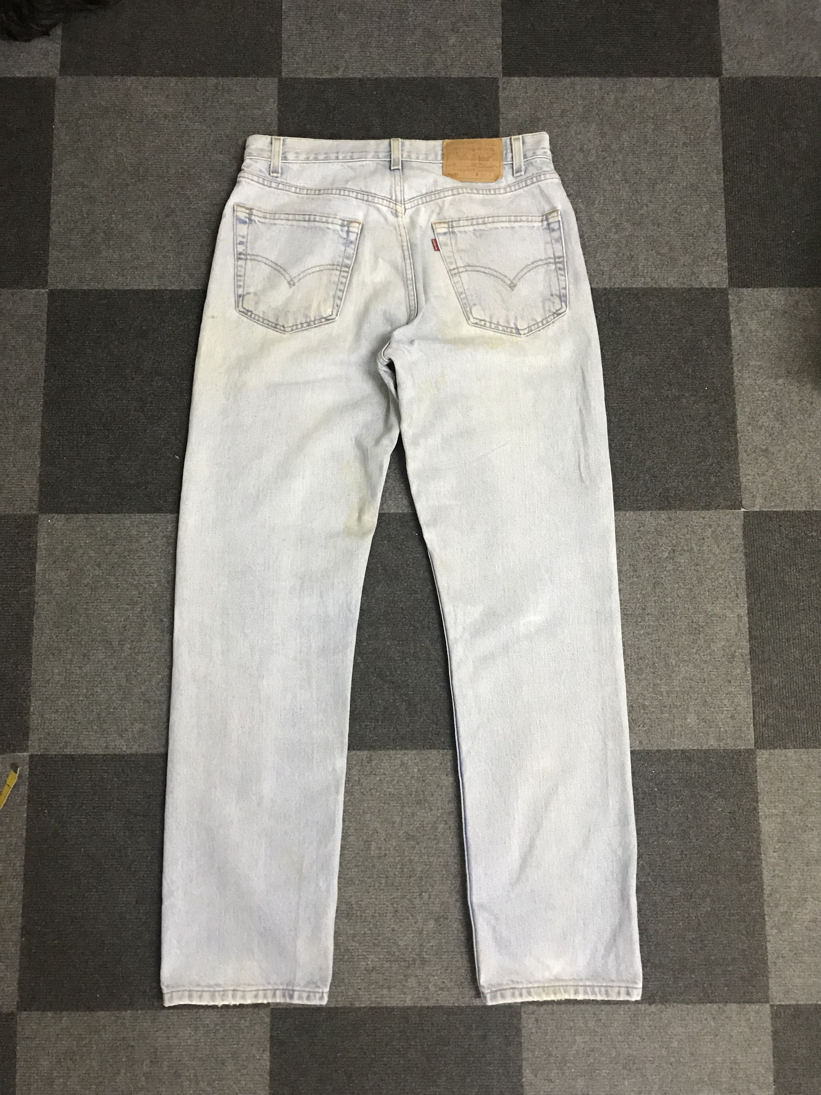 Levi's VL155 Vintage Levis 505 Dirty Distressed Light Wash Jeans Size US 31 - 14 Thumbnail