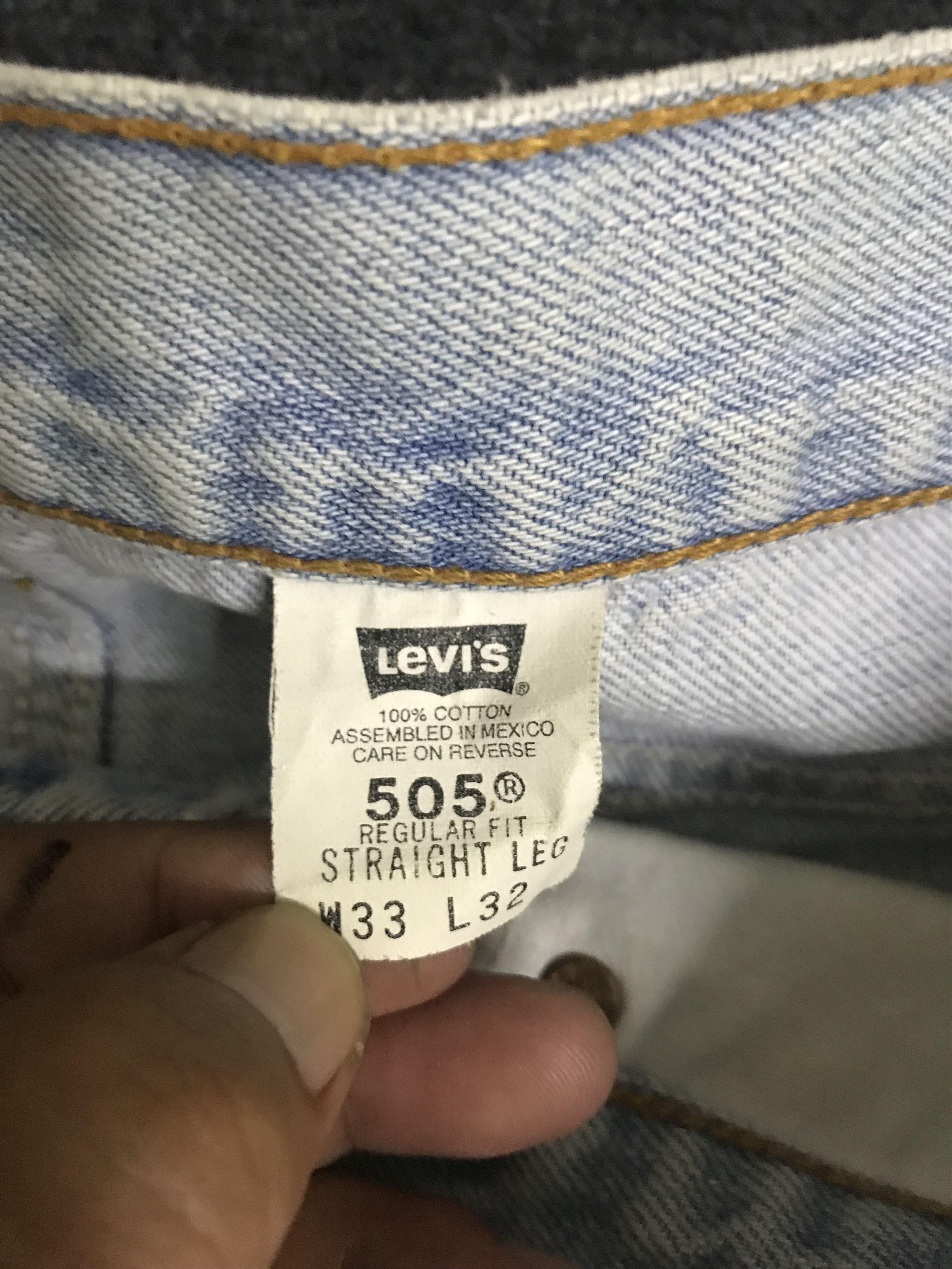 Levi's VL155 Vintage Levis 505 Dirty Distressed Light Wash Jeans Size US 31 - 12 Thumbnail