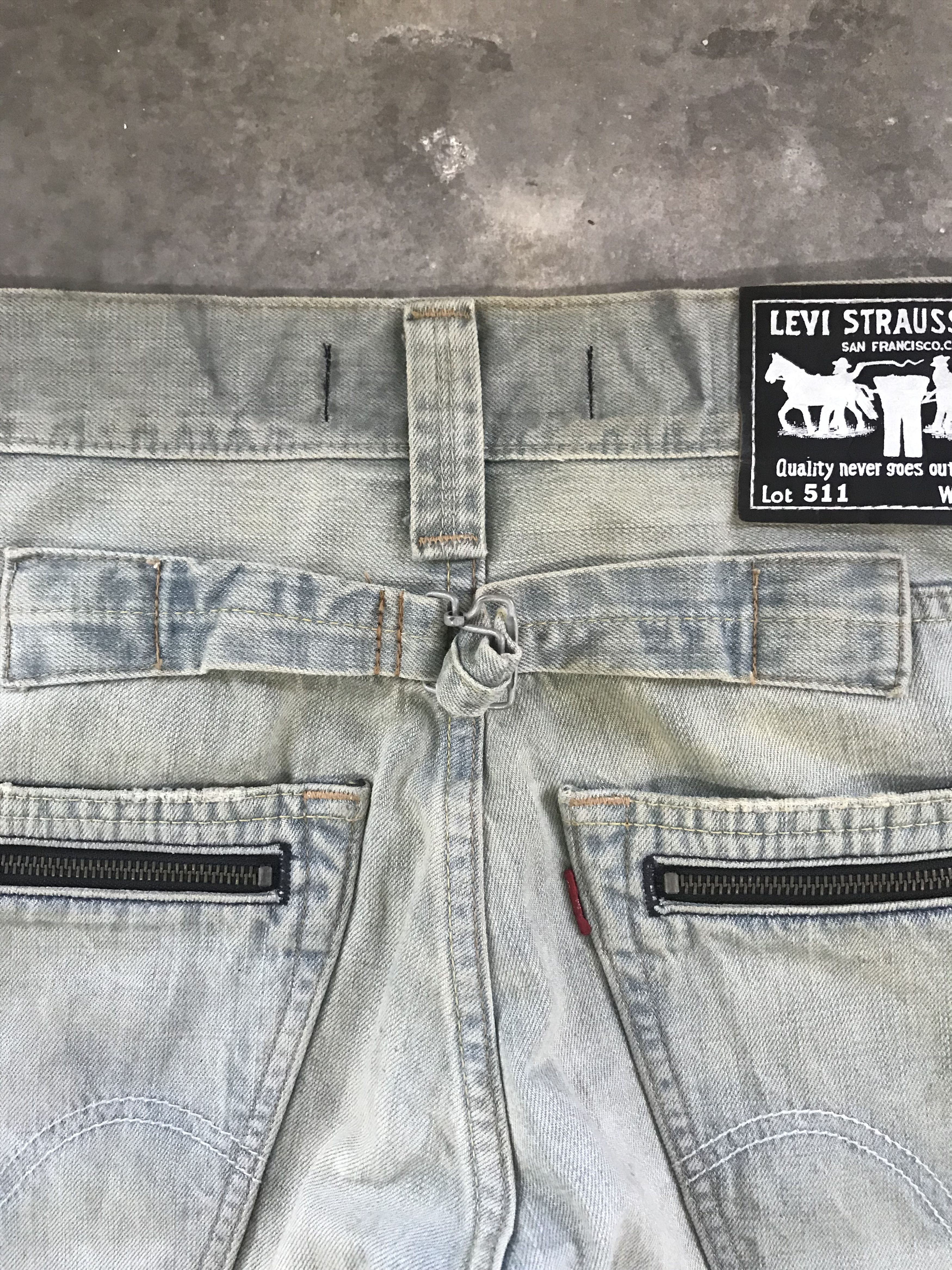 Levi's VLEV1 - Levis 511 Skinny Fit Heavy Distressed Denim Size US 32 / EU 48 - 11 Thumbnail