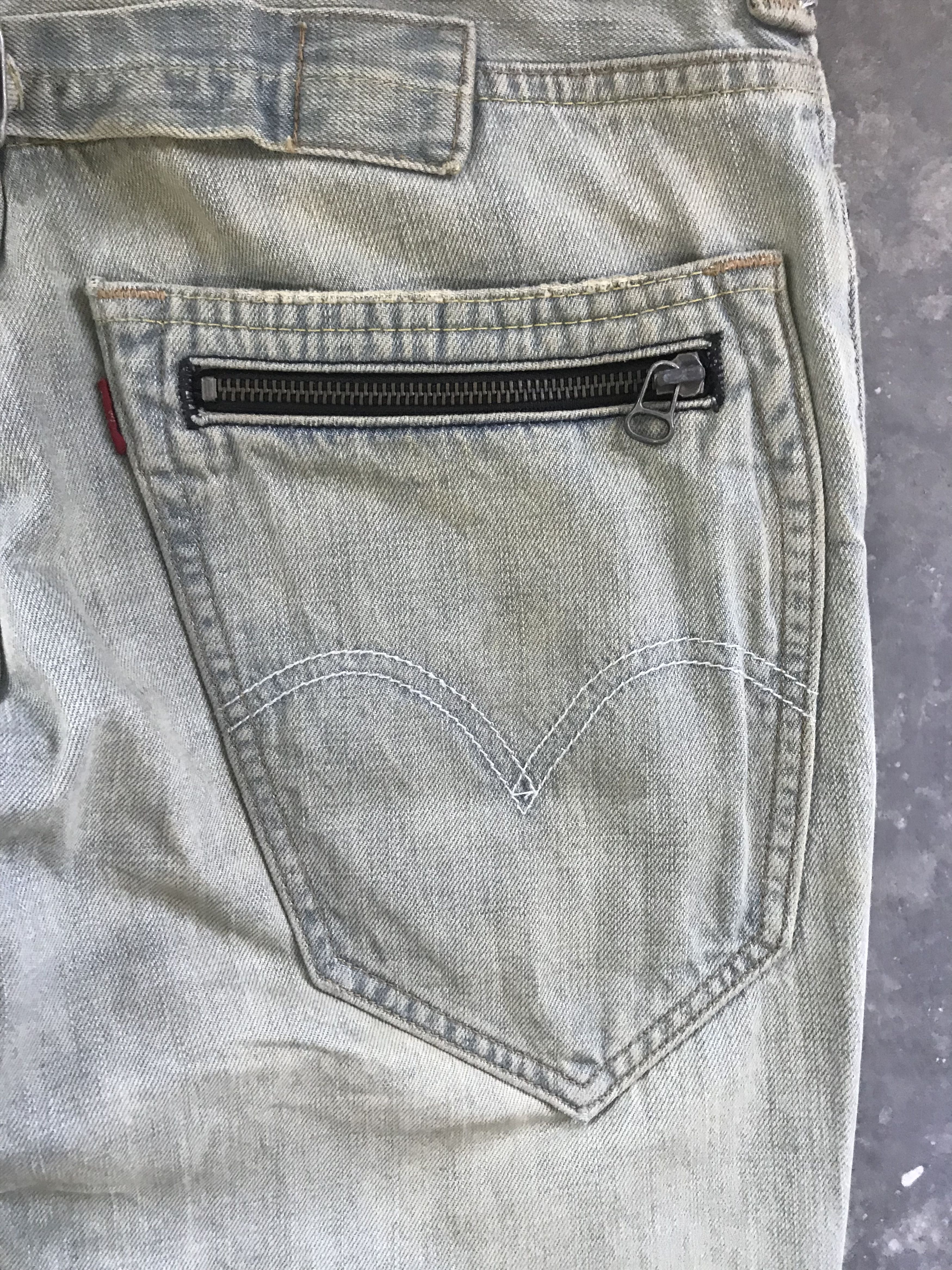Levi's VLEV1 - Levis 511 Skinny Fit Heavy Distressed Denim Size US 32 / EU 48 - 12 Thumbnail