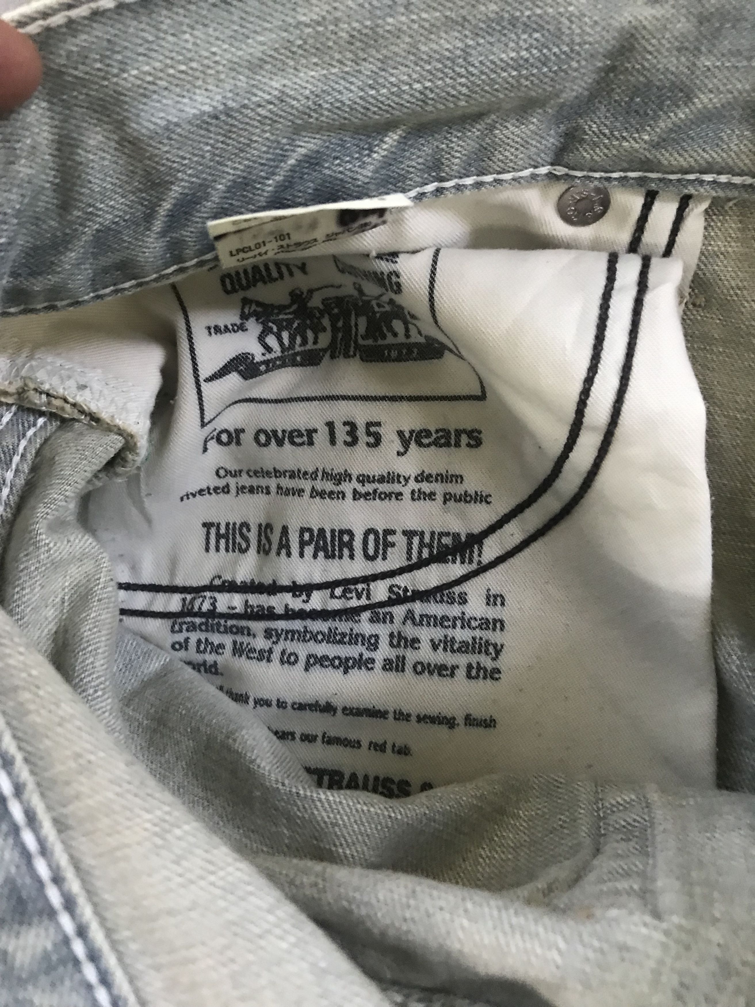 Levi's VLEV1 - Levis 511 Skinny Fit Heavy Distressed Denim Size US 32 / EU 48 - 14 Thumbnail