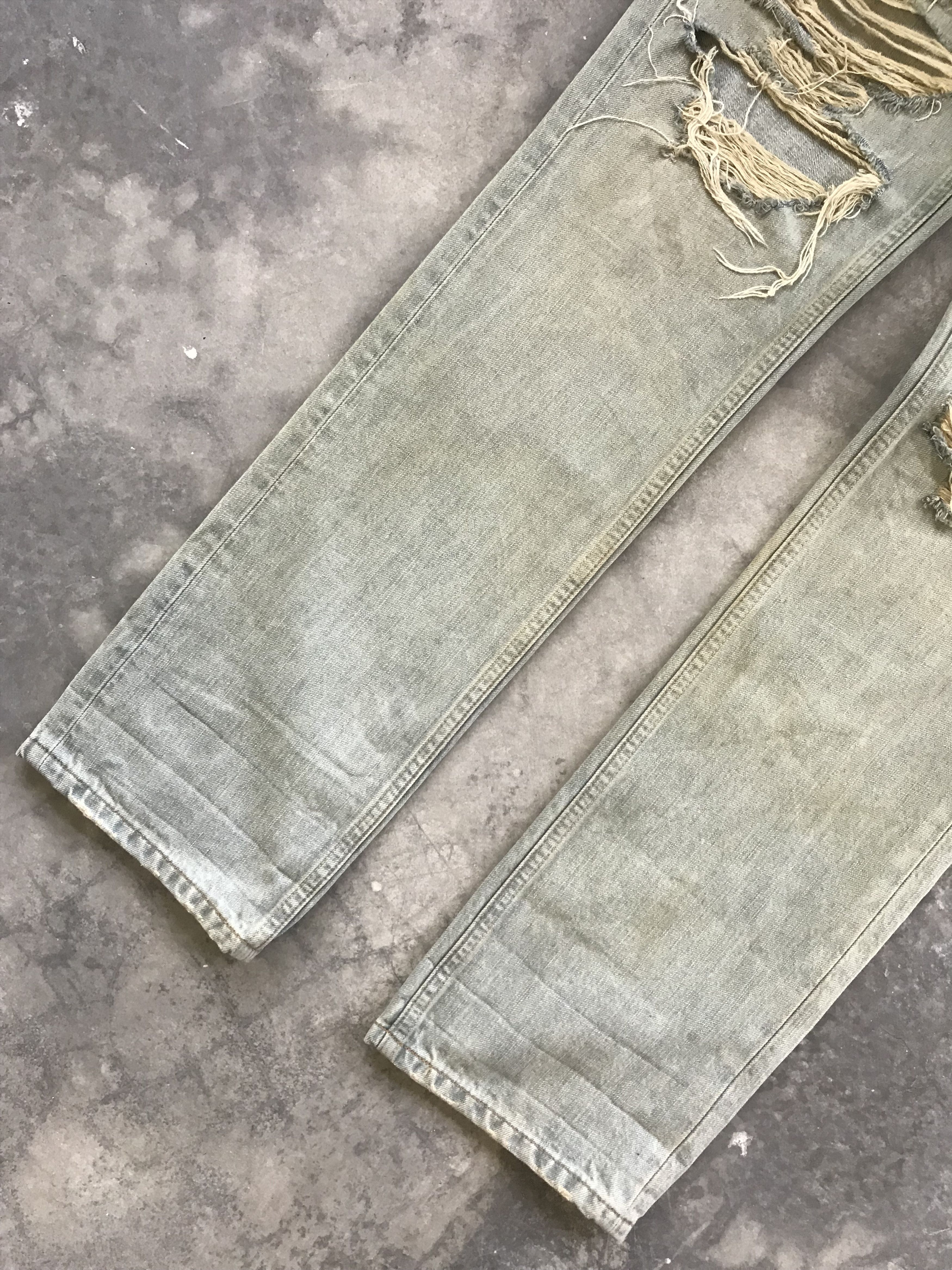 Levi's VLEV1 - Levis 511 Skinny Fit Heavy Distressed Denim Size US 32 / EU 48 - 3 Thumbnail