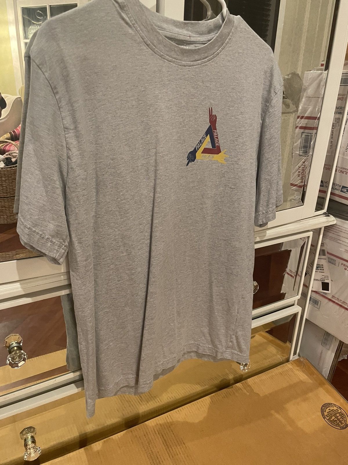 image of Jean Charles De Castelbajac x Palace Ss19 Palace Jcdc Triferg Tee Shirt in Grey, Men's (Size Medium