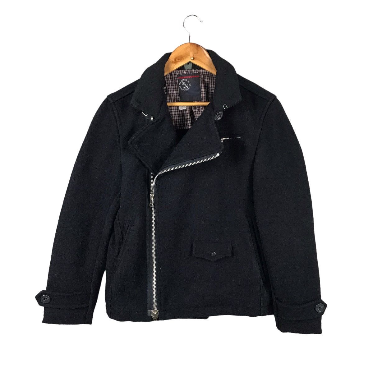 Double Collar Wool jacket Punk Fashion Japanese