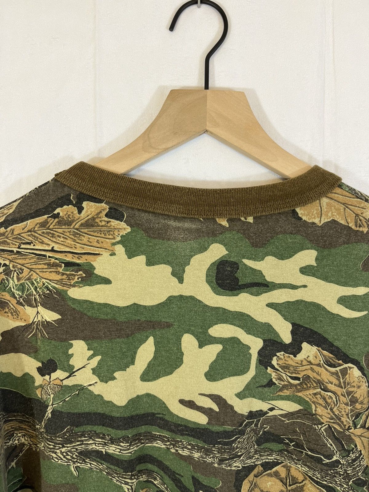 Vintage Woodland Camo Long Sleeve Military Boxy Tee Size US XL / EU 56 / 4 - 11 Thumbnail